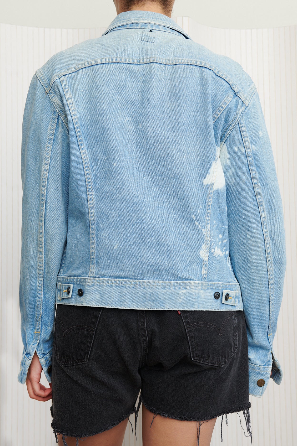 Lee Bleached Light Wash Denim Jacket SZ Small