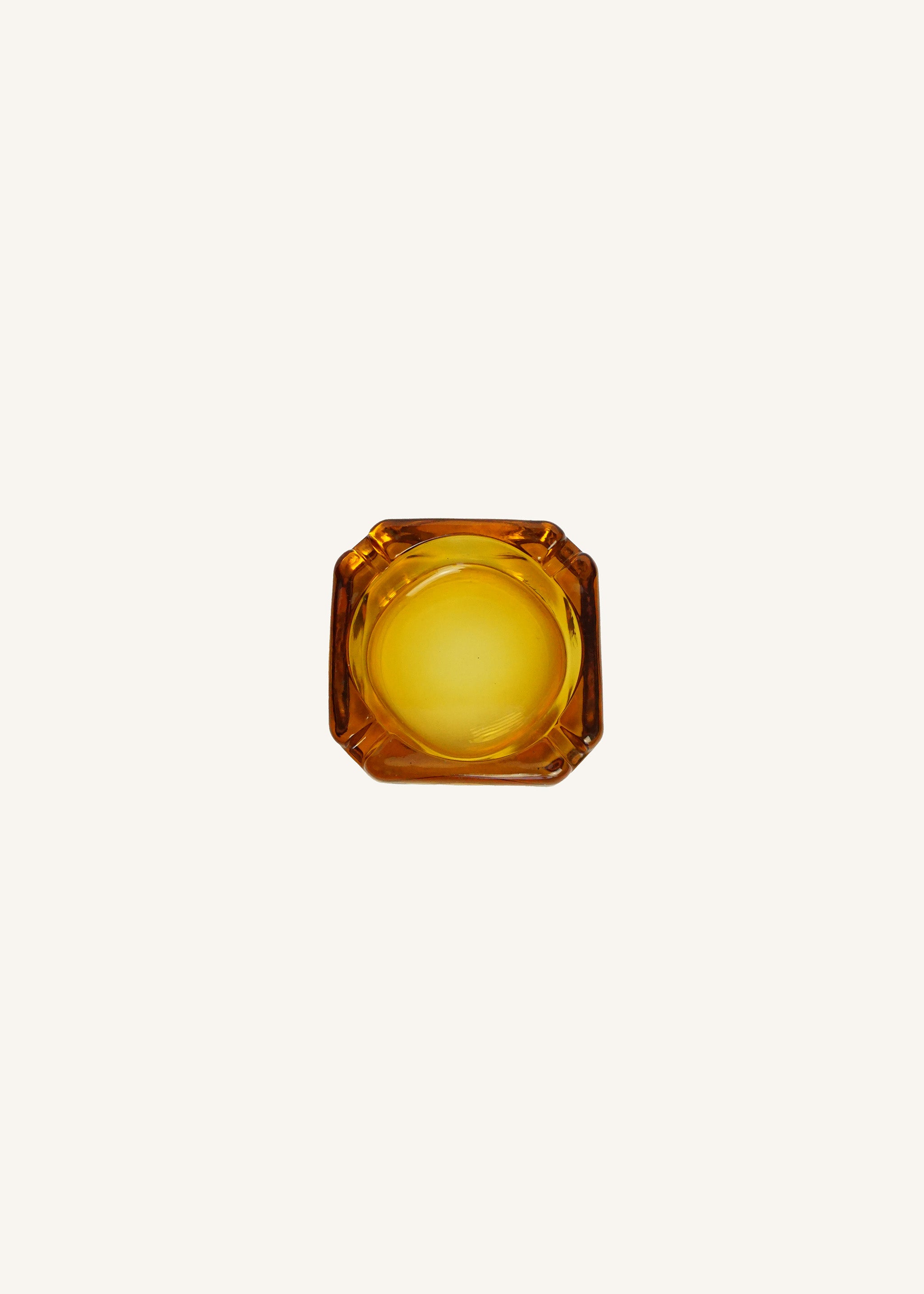Amber Glass Ashtray