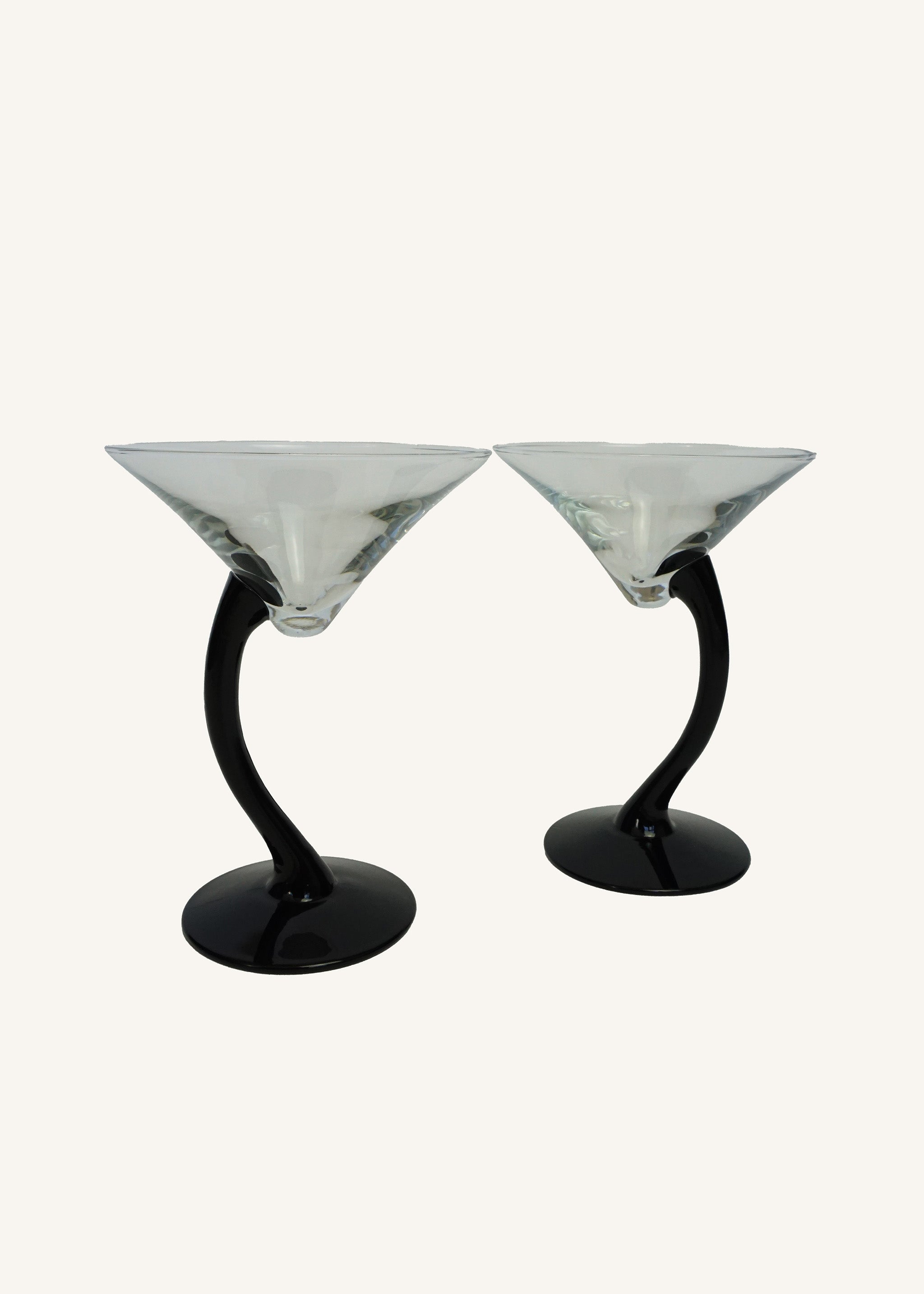 Black Stem Martini Glasses