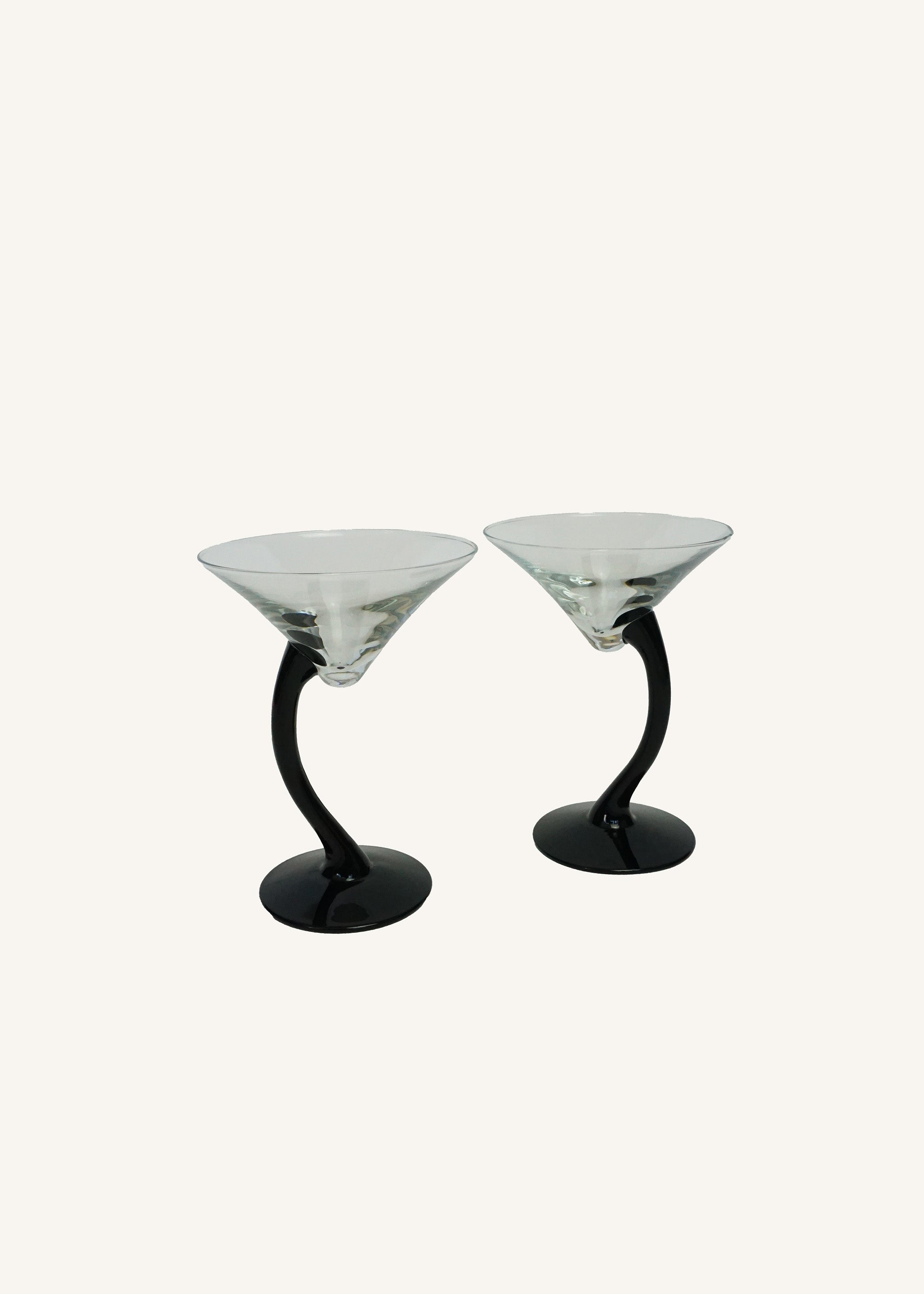 Black Stem Martini Glasses