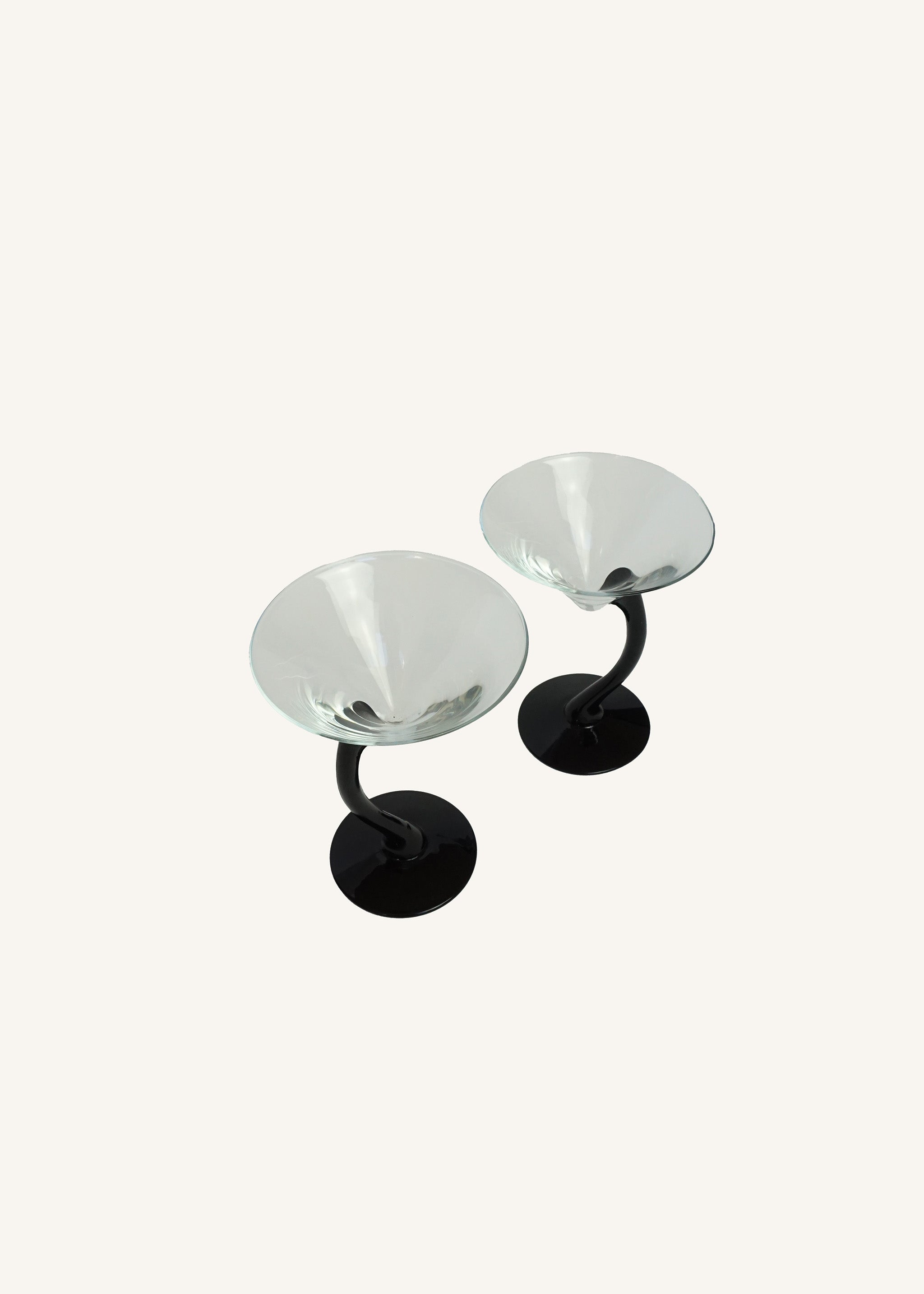 Black Stem Martini Glasses