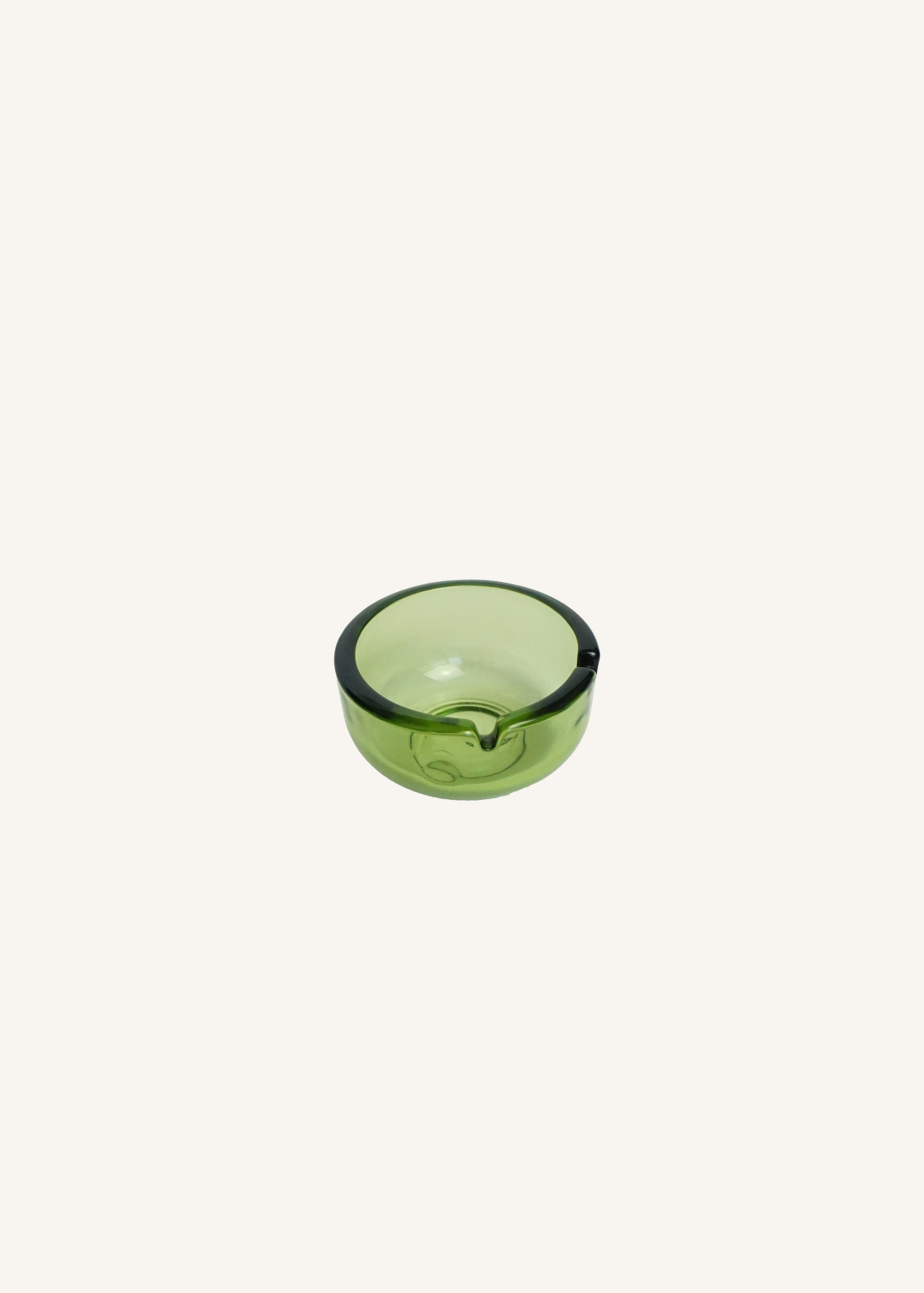 Round Green Glass Ashtray
