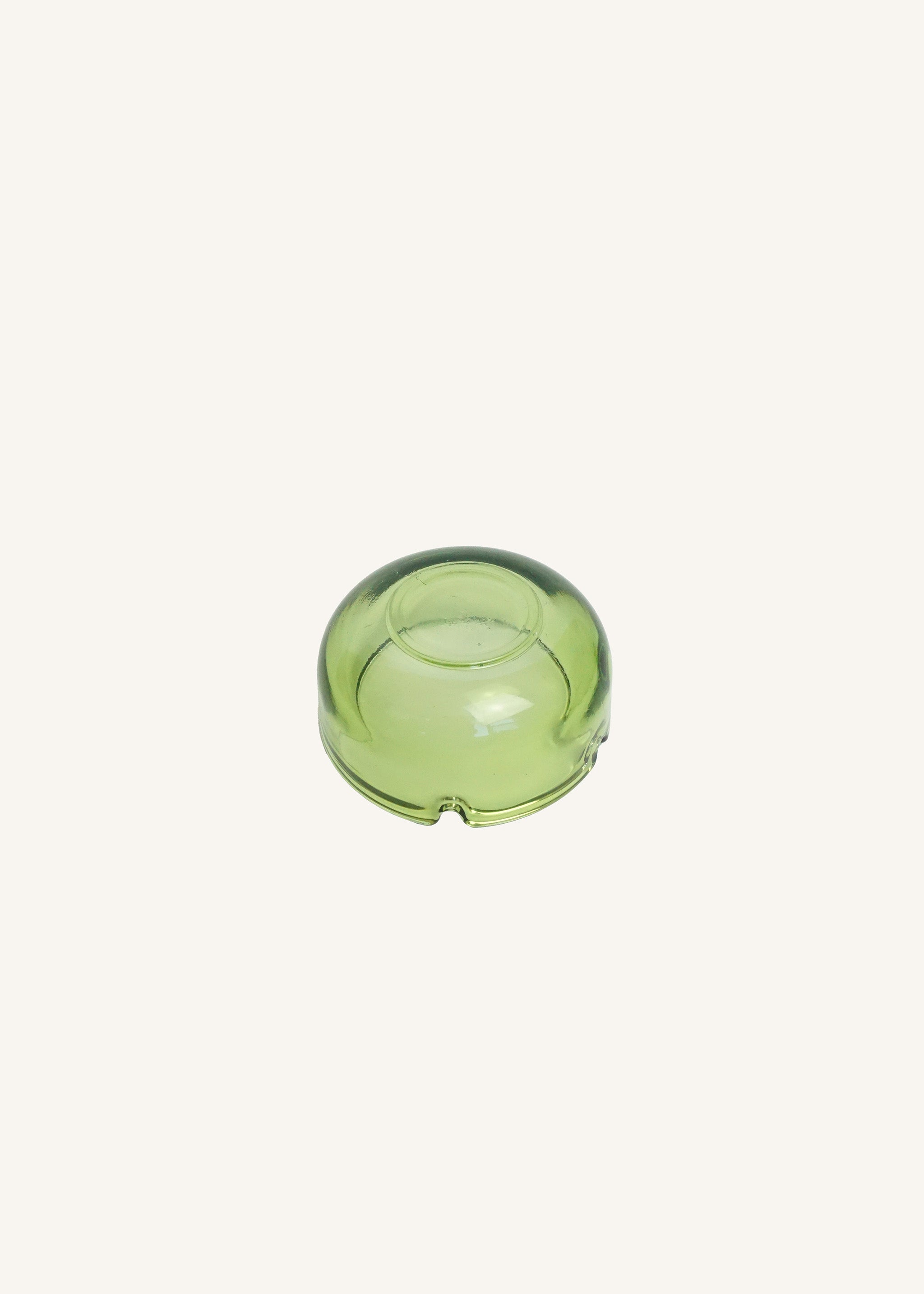 Round Green Glass Ashtray