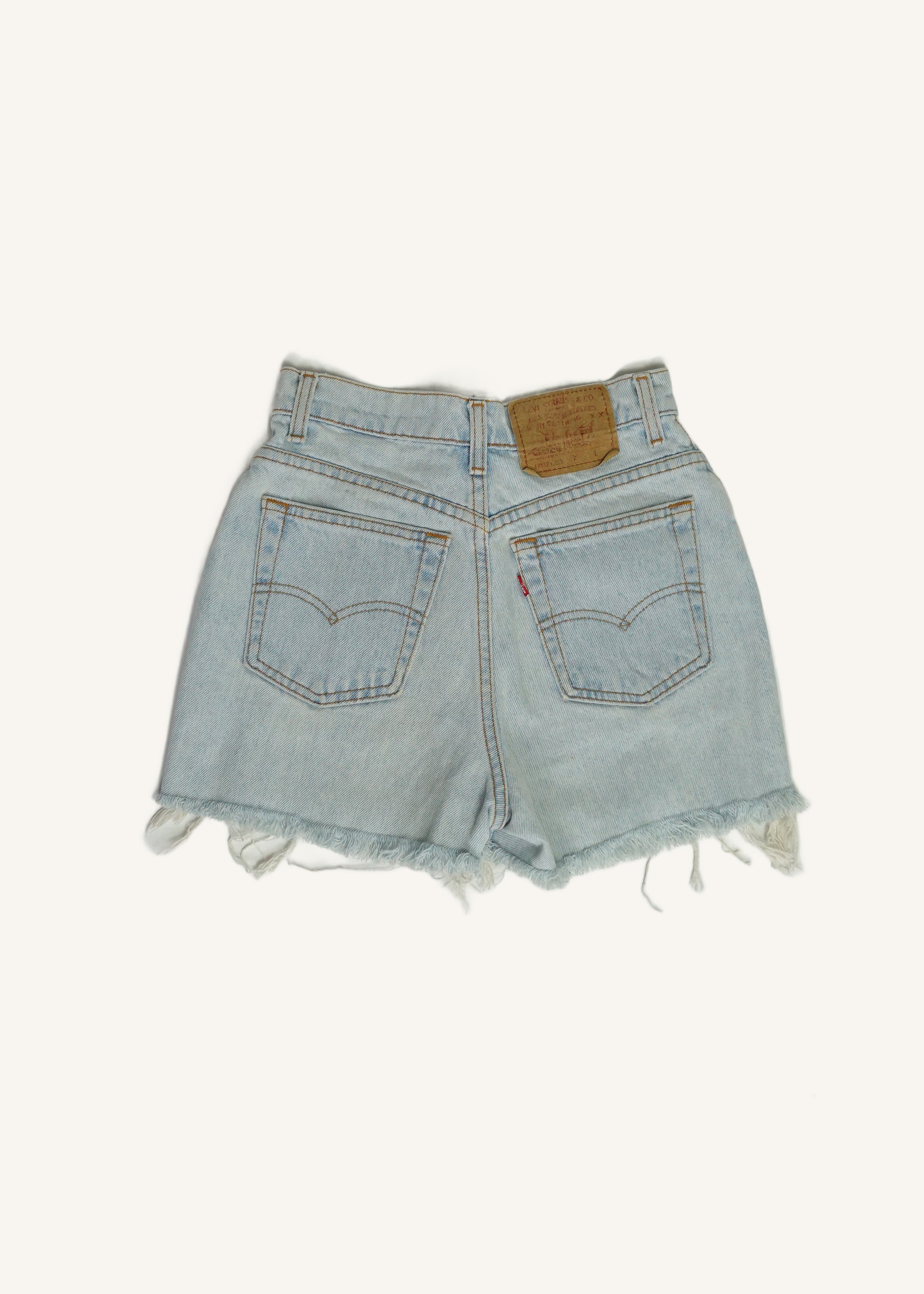 Levi's Light Wash High Waisted Cut Offs SZ 25