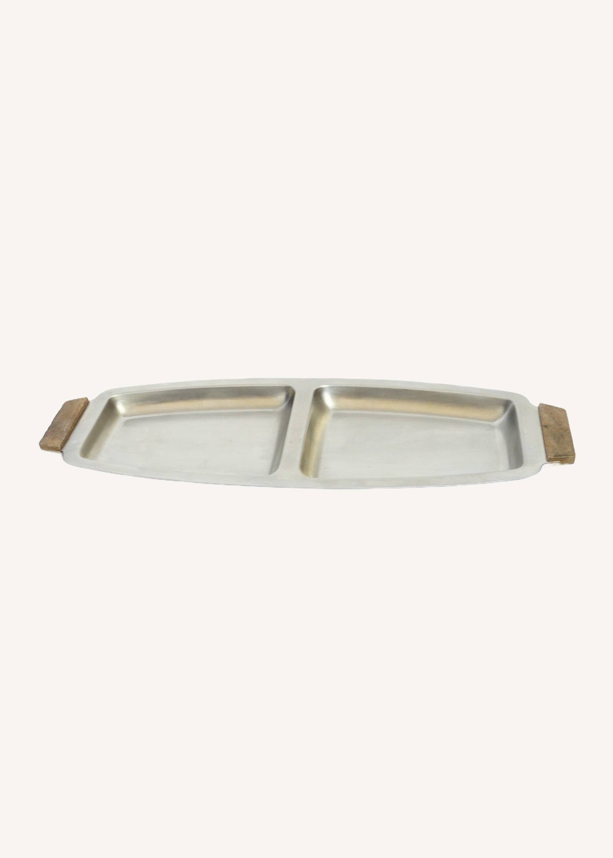 Metal + Wood Divided Tray