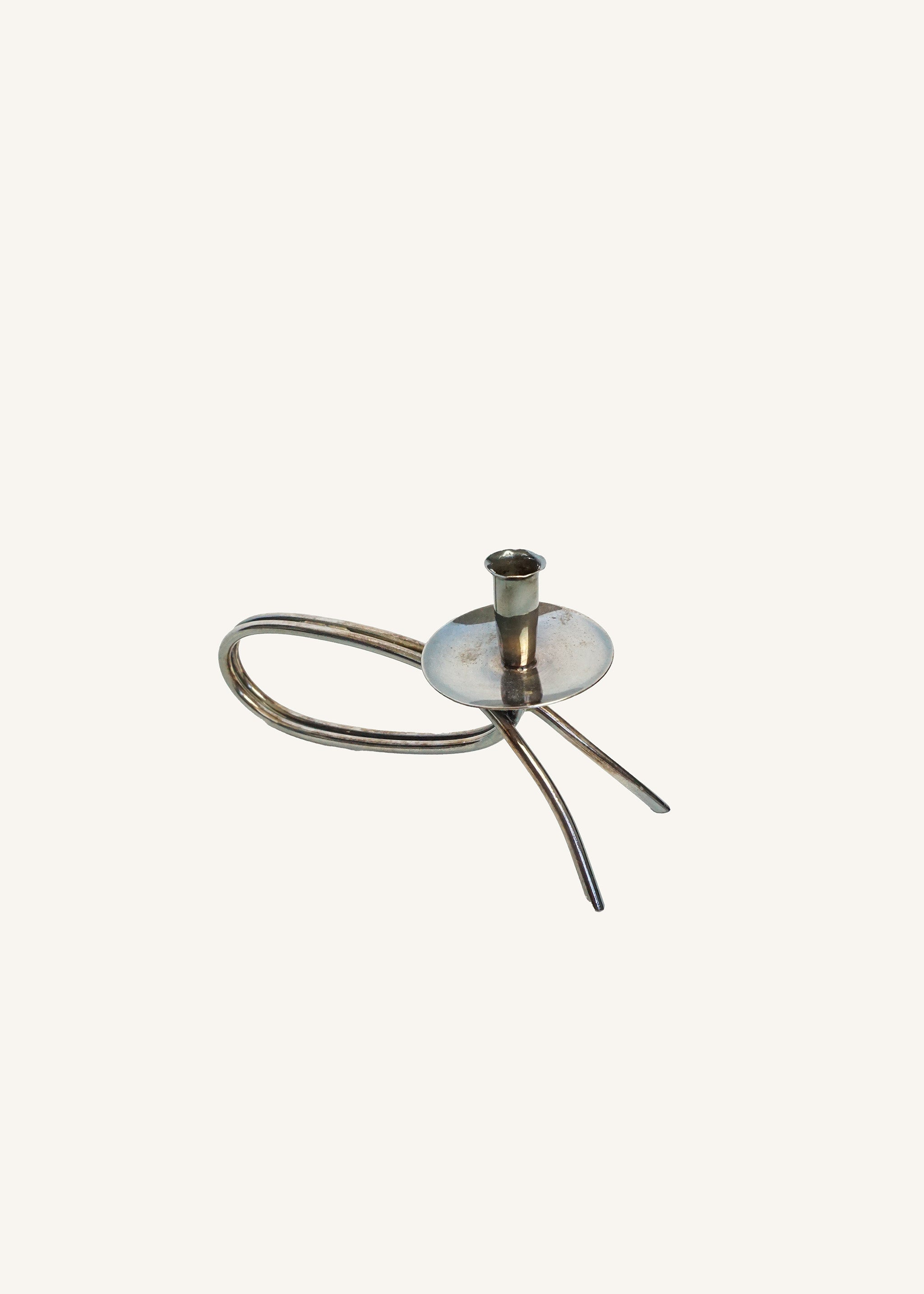 Silver NYSOLV Candle Stick Holder