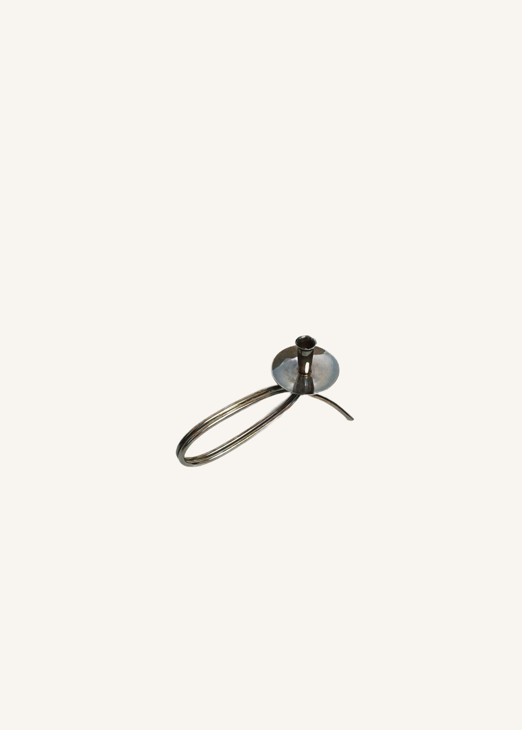 Silver NYSOLV Candle Stick Holder