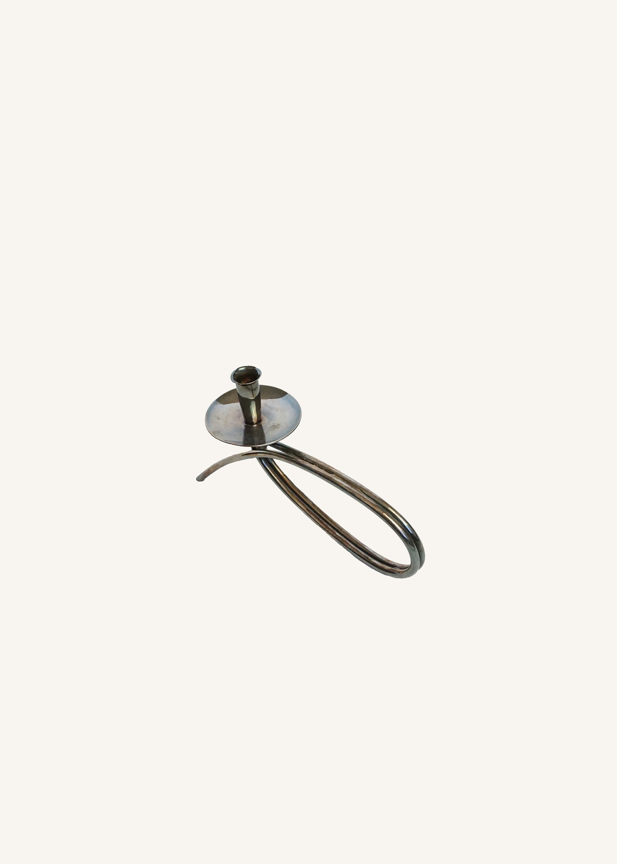 Silver NYSOLV Candle Stick Holder