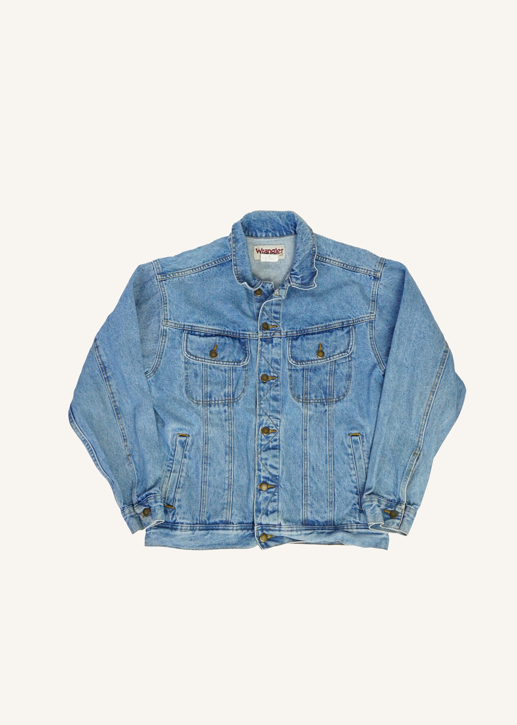 Wrangler Medium Wash Trucker Jacket SZ Medium