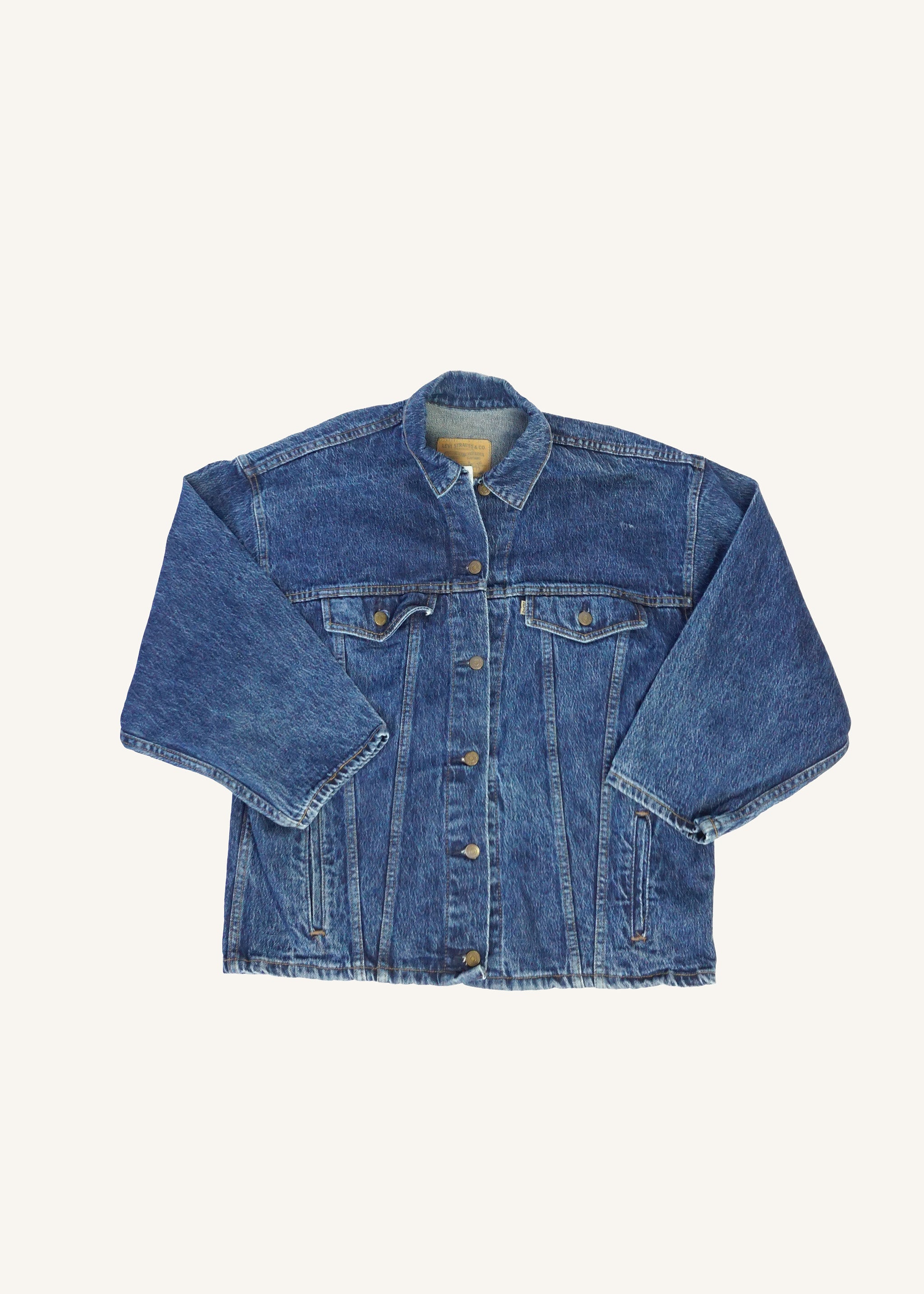 1980s Levi's Dark Wash Trucker Jacket SZ Large – VALLEY DENIM