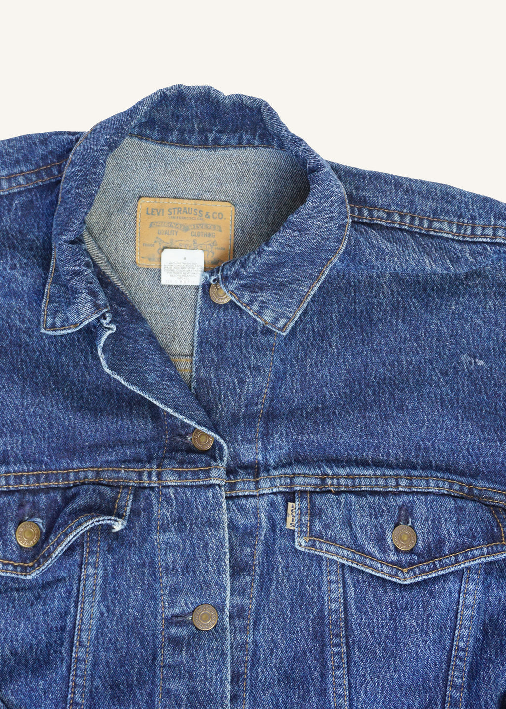 1980s Levi's Dark Wash Trucker Jacket SZ Large