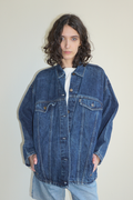 1980s Levi's Dark Wash Trucker Jacket SZ Large