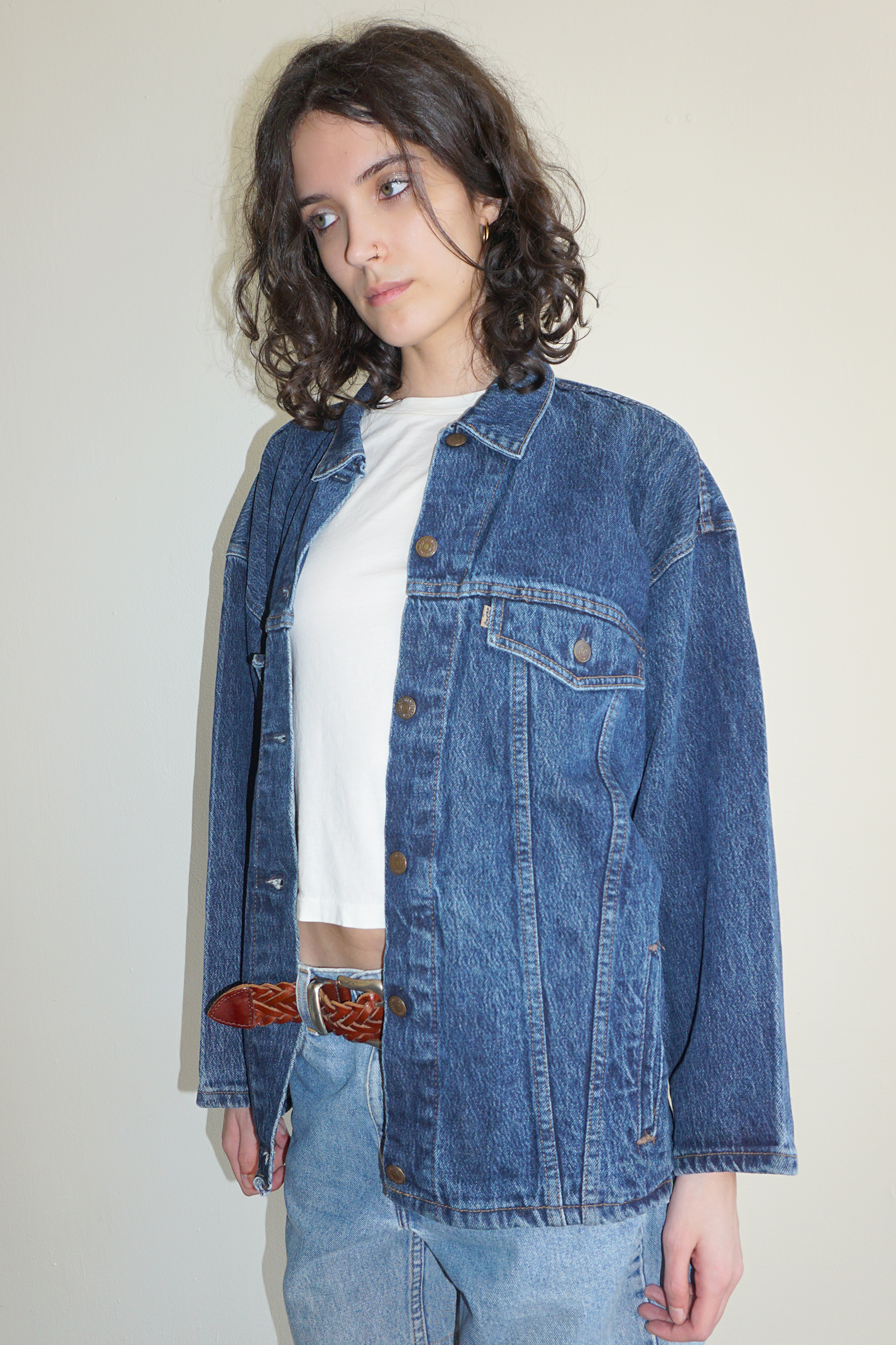 1980s Levi's Dark Wash Trucker Jacket SZ Large