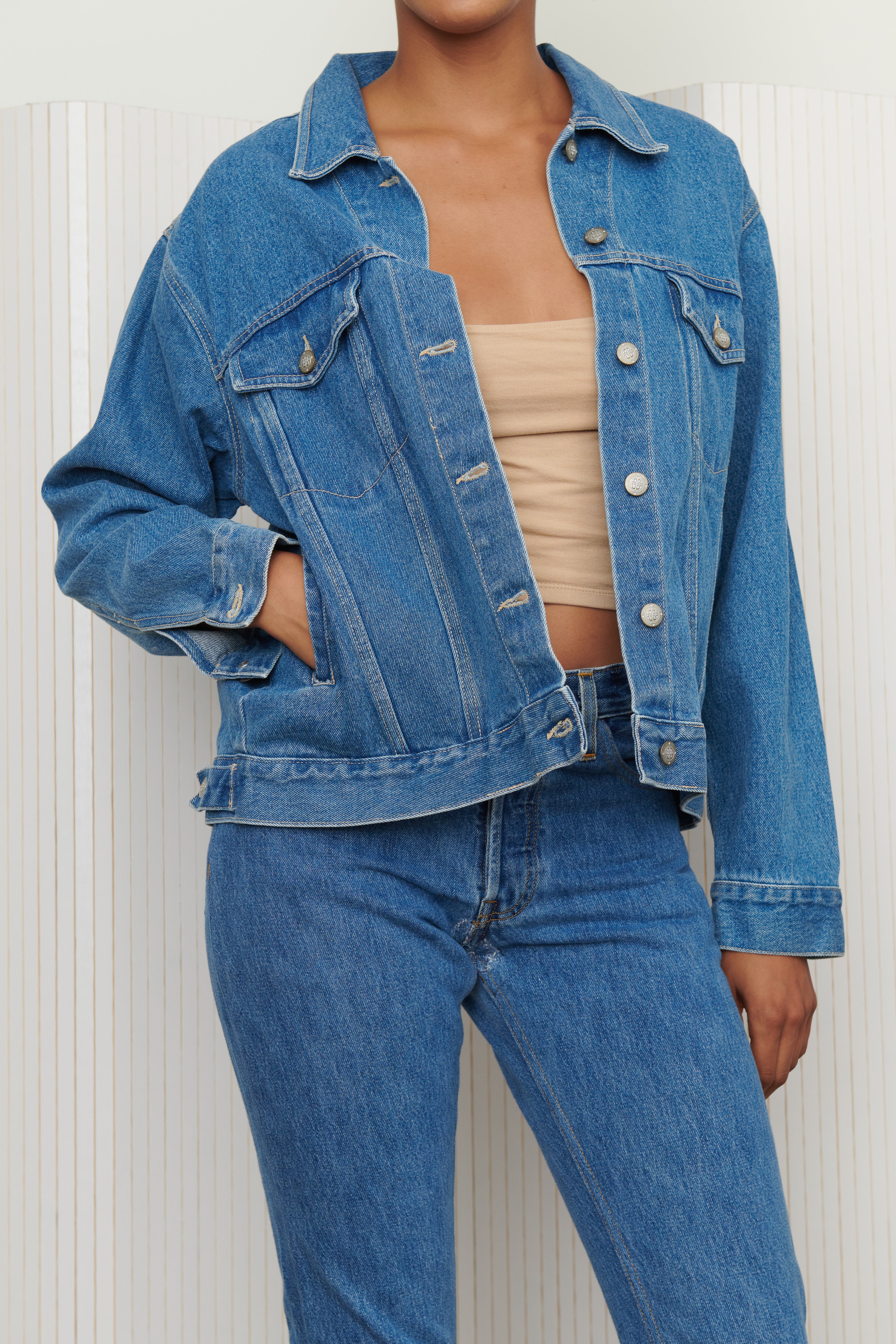 Bill blass denim jacket sale