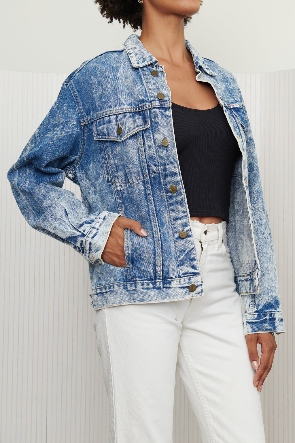 GUESS Acid Wash Denim Jacket SZ Small