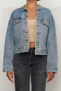 Levi’s Cropped Oversize Medium Wash Jacket SZ Small Jacket Levi's