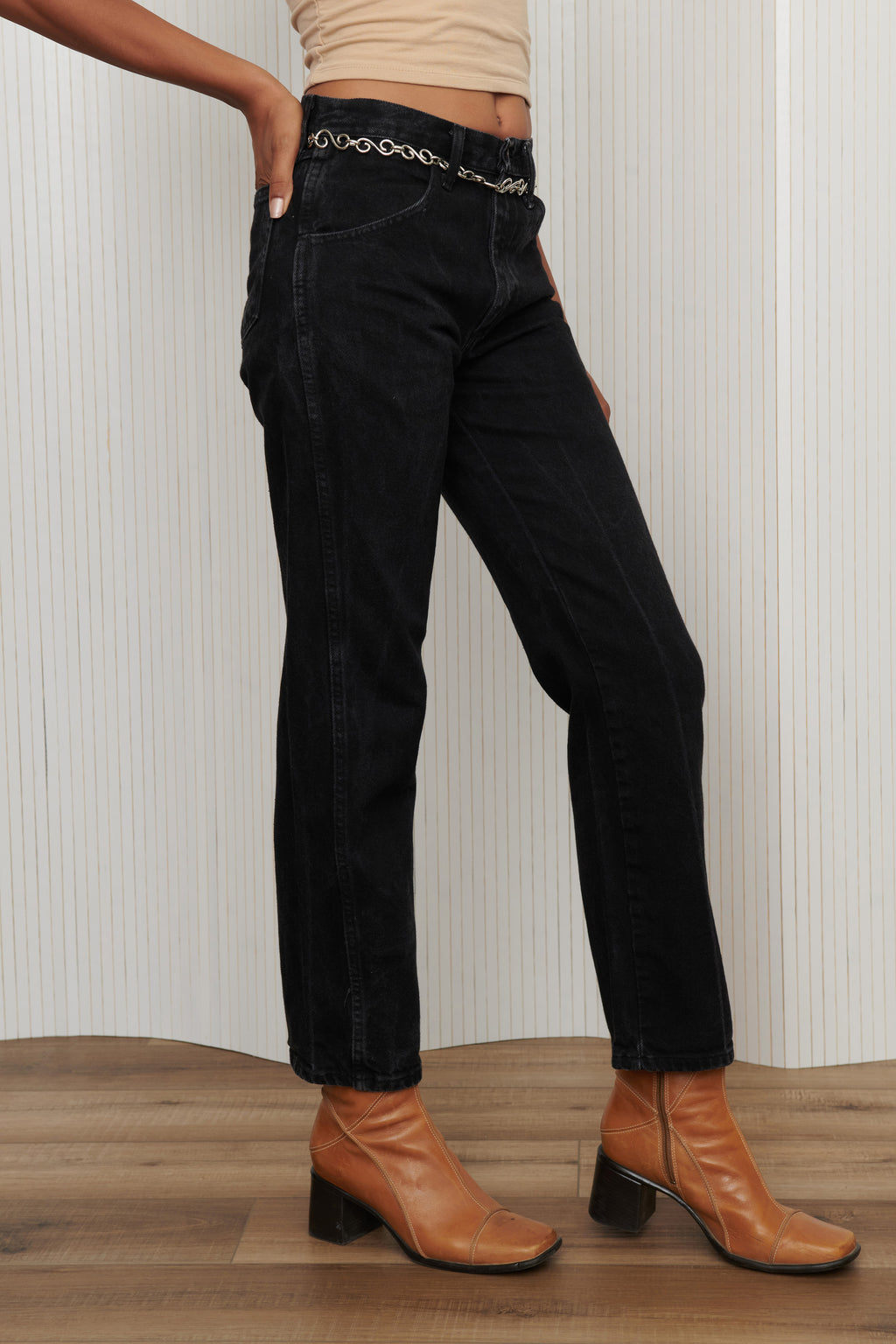 Black Rustler Straight Leg Jeans SZ 29