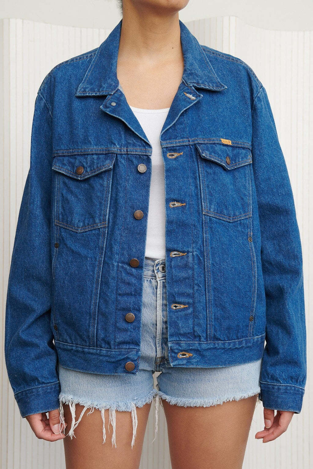 Rustler Jean Jacket Faded Dark Wash Rustler Denim Jacket SZ Large – VALLEY DENIM