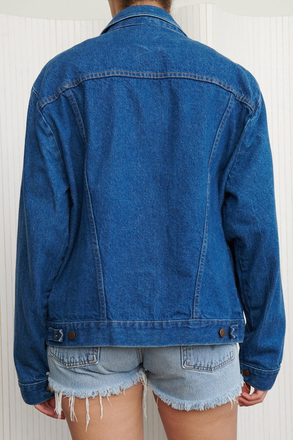 Dark Wash Rustler Denim Jacket SZ Large Jacket Rustler