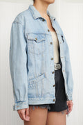 ESPIRIT Oversized Denim Railroad Jacket SZ Large