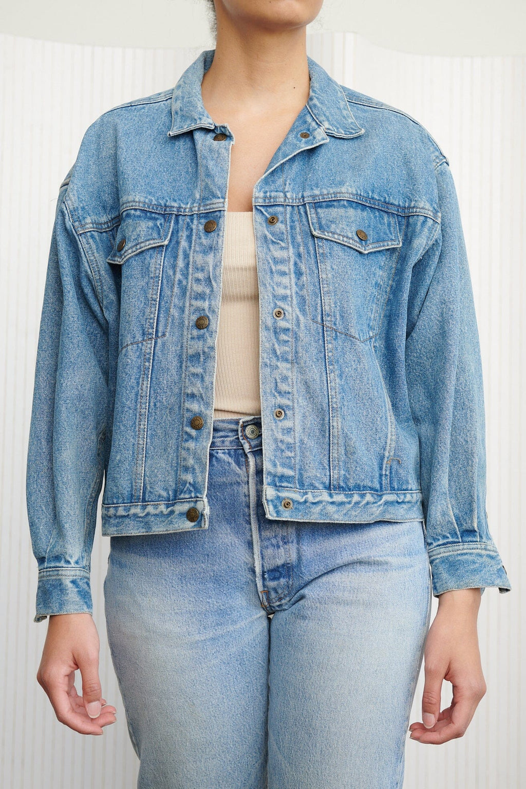 Calvin Klein Medium Wash Denim Jacket SZ Medium Jacket Calvin Klein