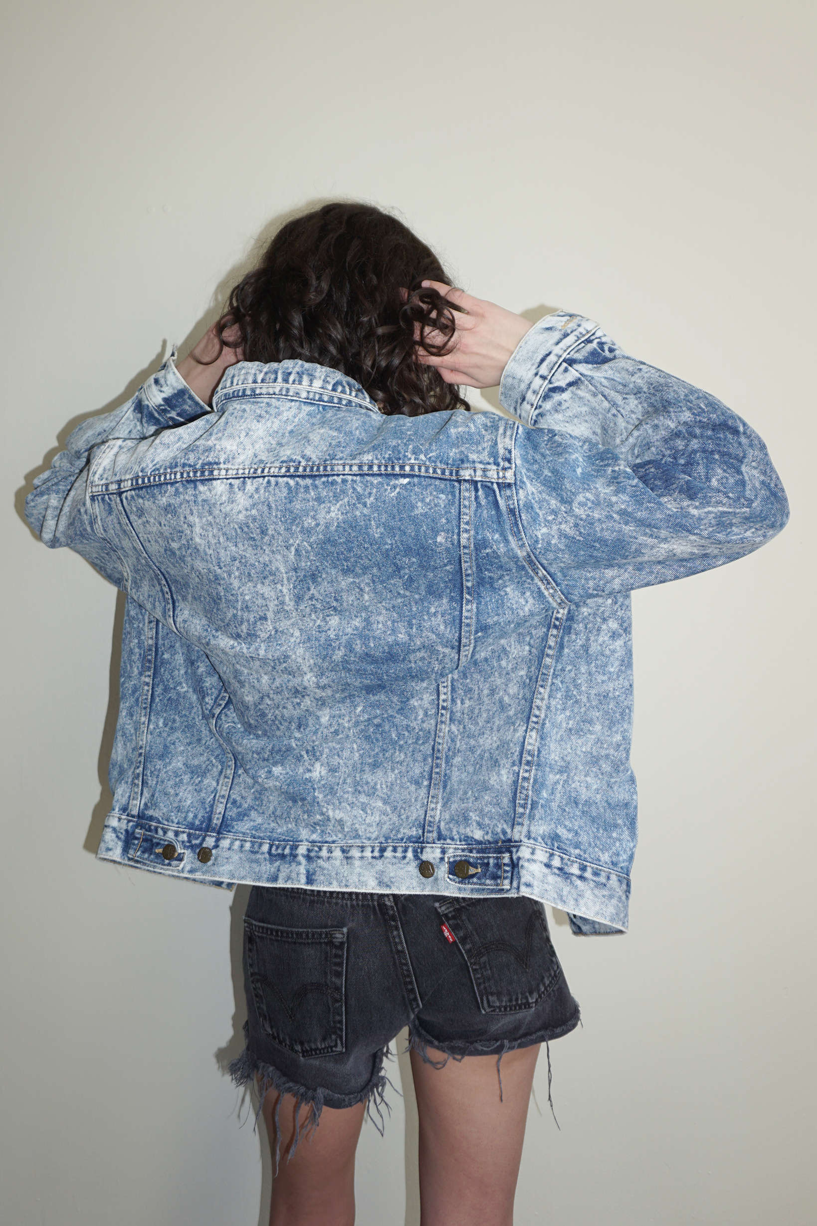 GUESS Acid Wash Denim Jacket SZ Small