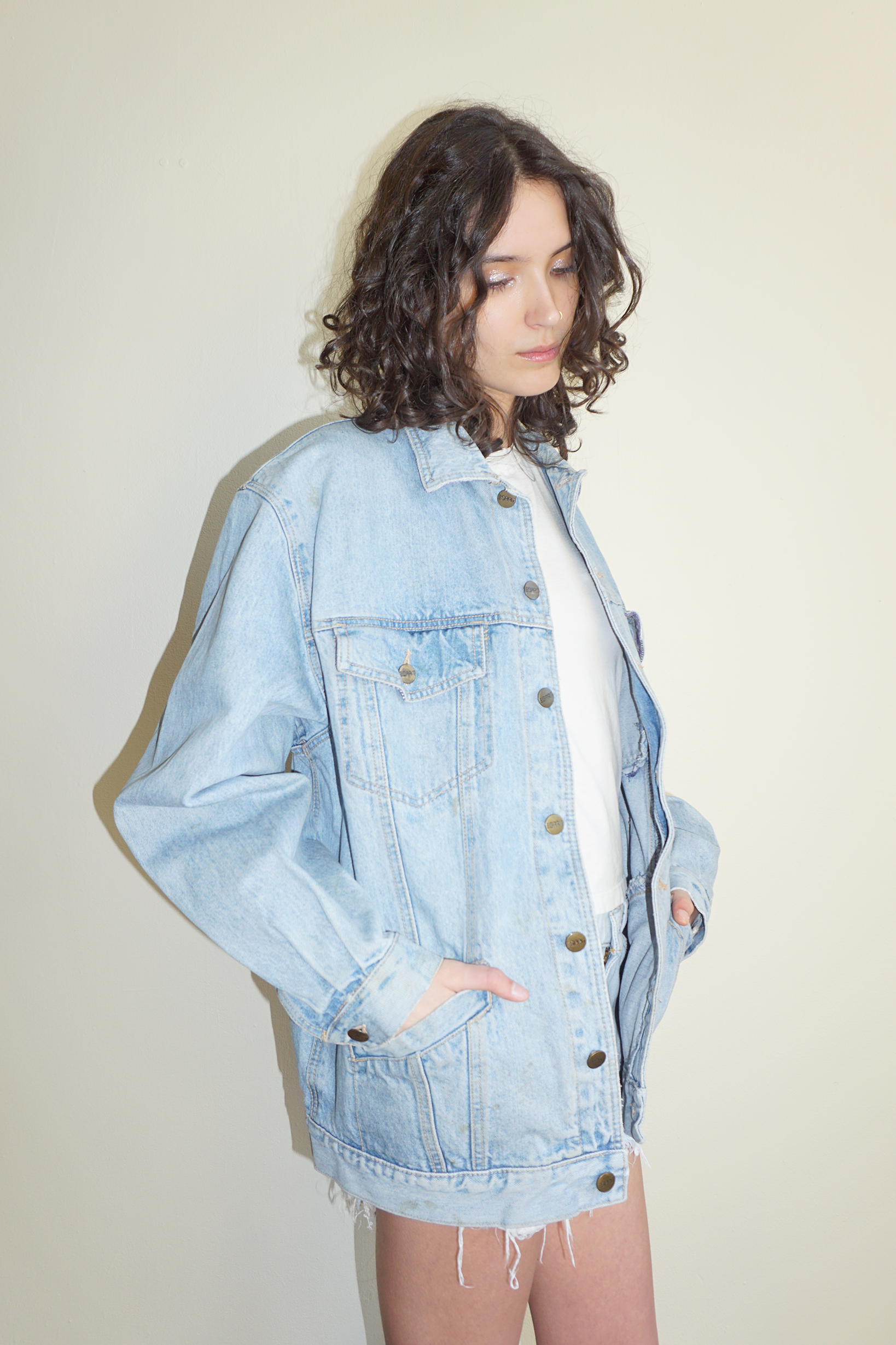 ESPRIT Oversized Denim Railroad Jacket SZ Large