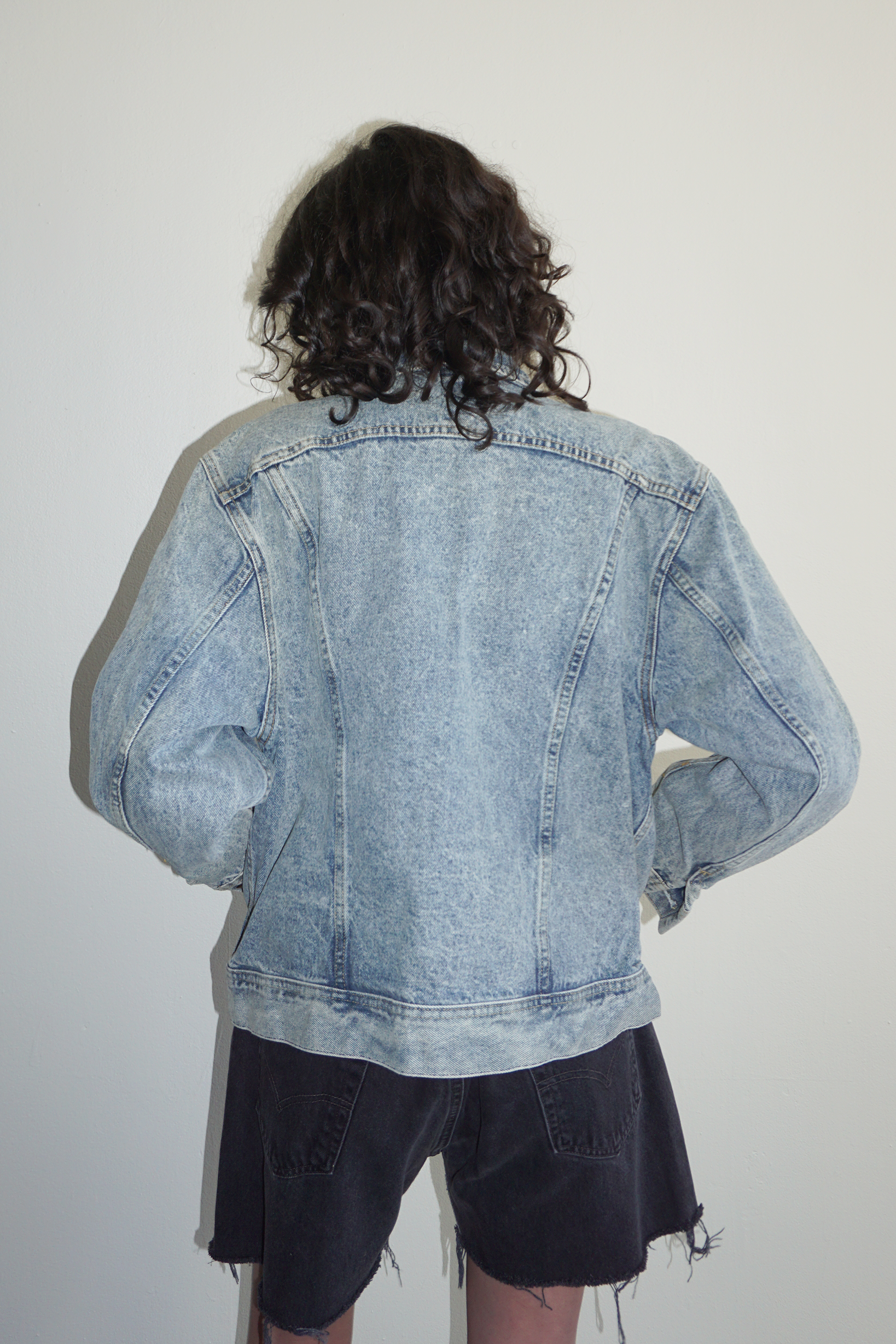 Lee Medium Wash Rounded Pocket Jacket SZ Medium