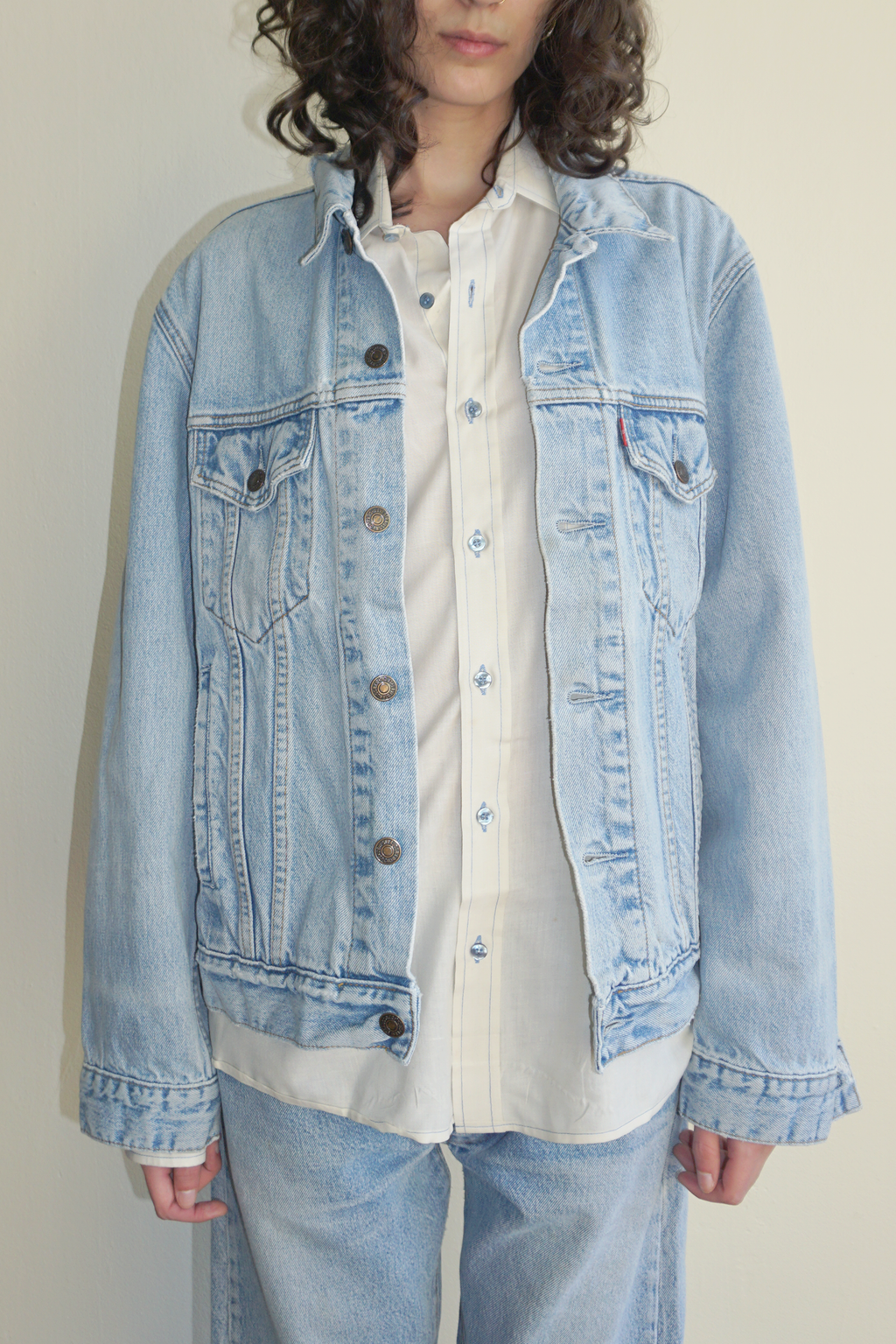 Classic Levi's Light Wash Trucker Jacket SZ Medium