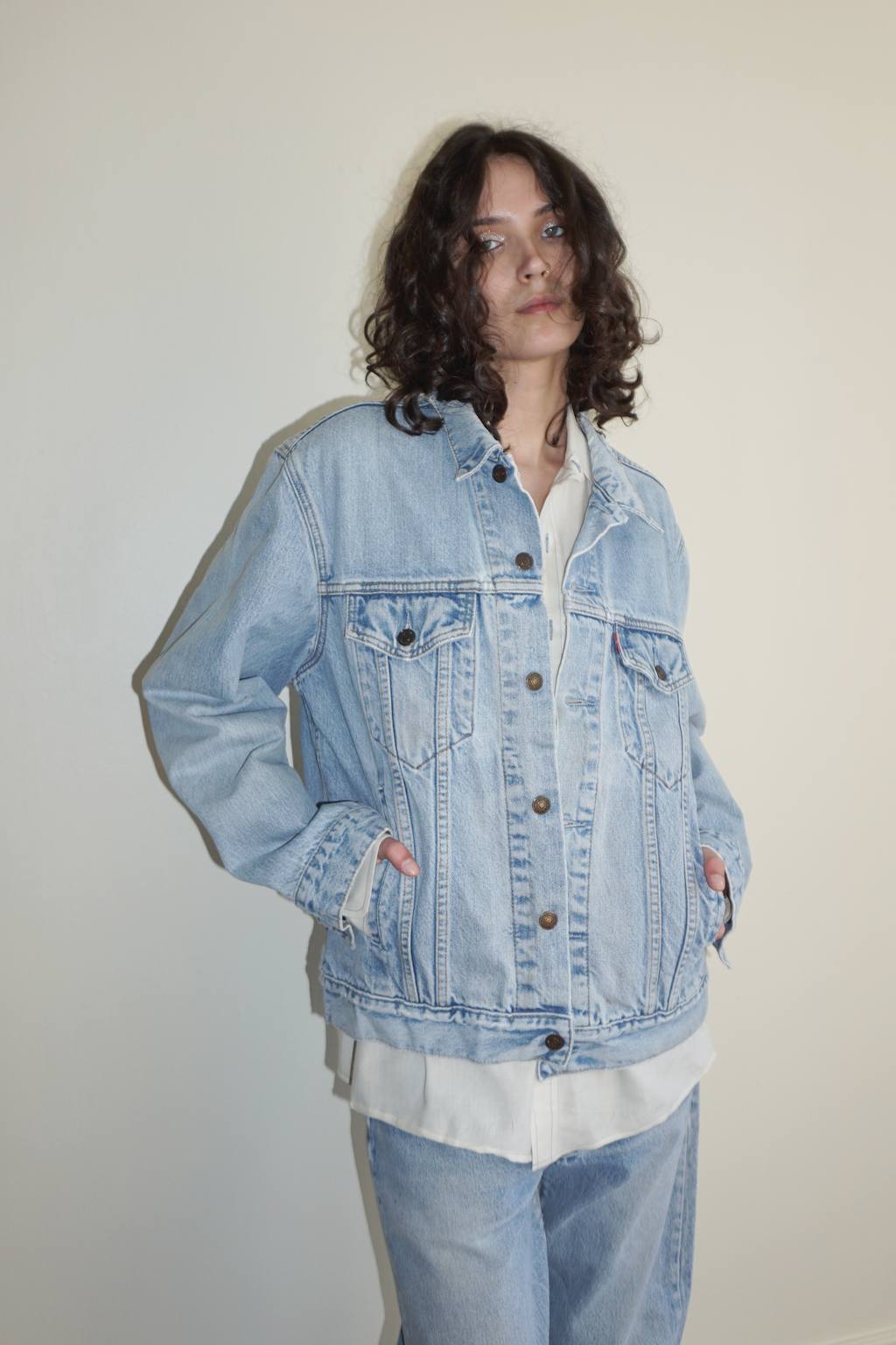Classic Levi's Light Wash Trucker Jacket SZ Medium