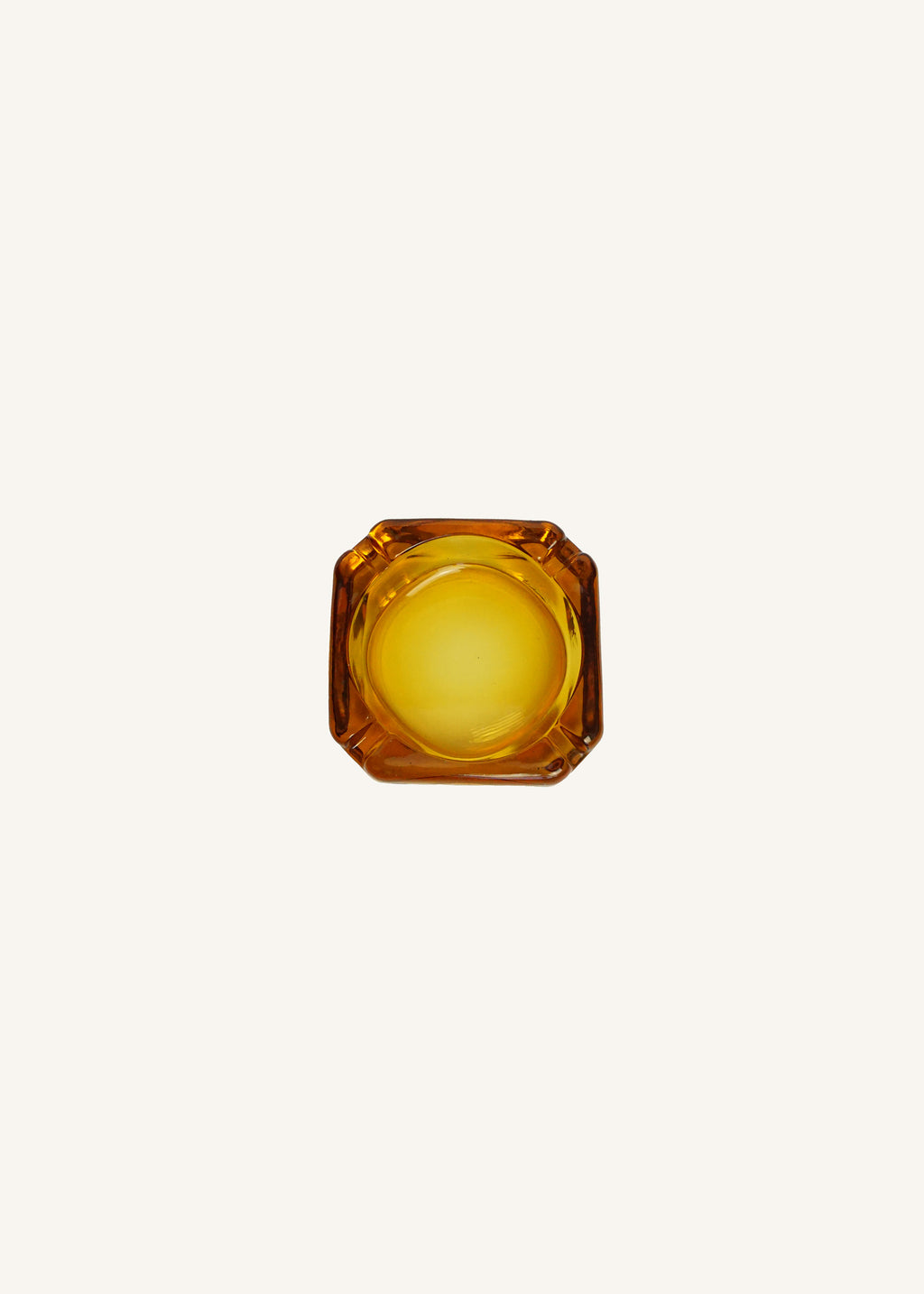 Amber Glass Ashtray