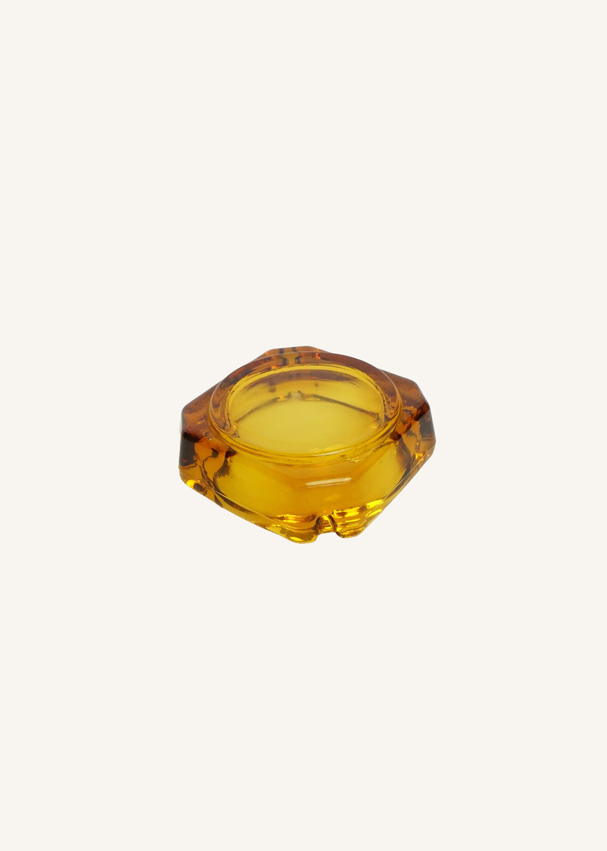 Amber Glass Ashtray