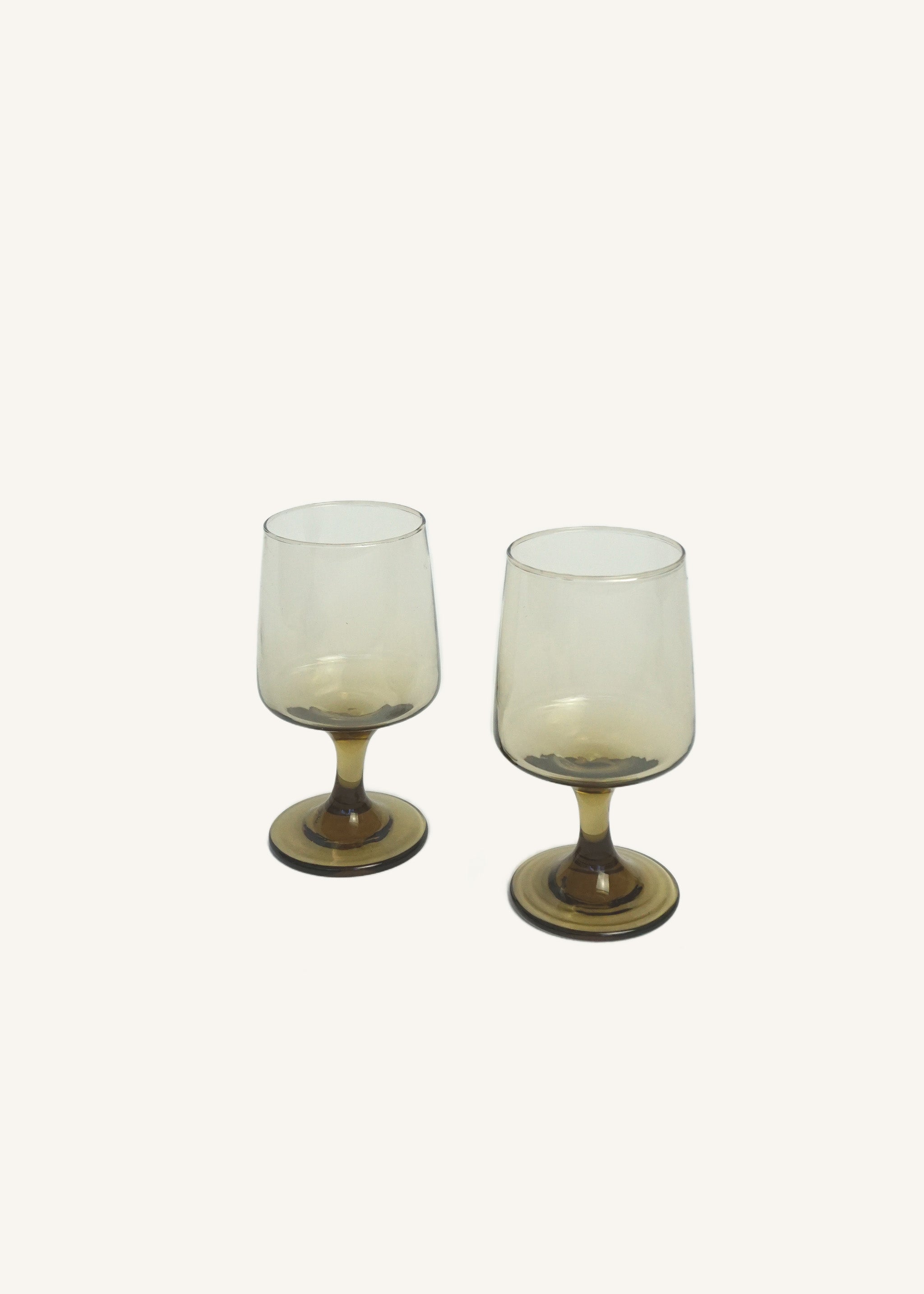 Amber Glass Wine Glasses