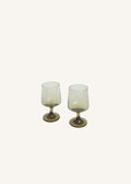 Amber Glass Wine Glasses