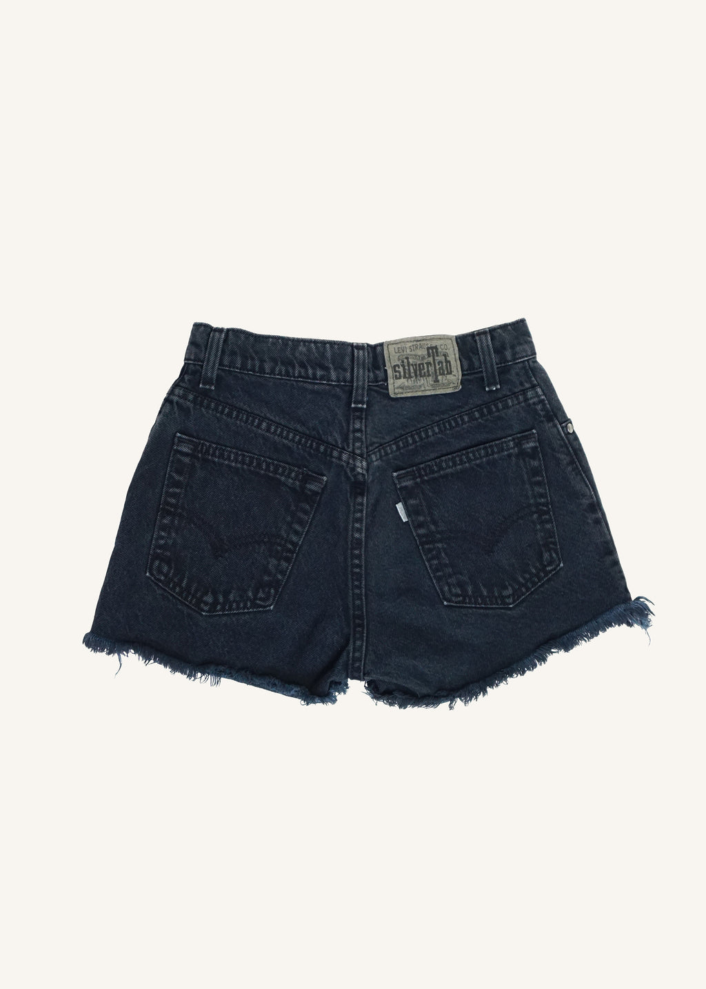 Levi's Black Silver Tab Denim Shorts SZ 27