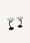 Black Stem Martini Glasses