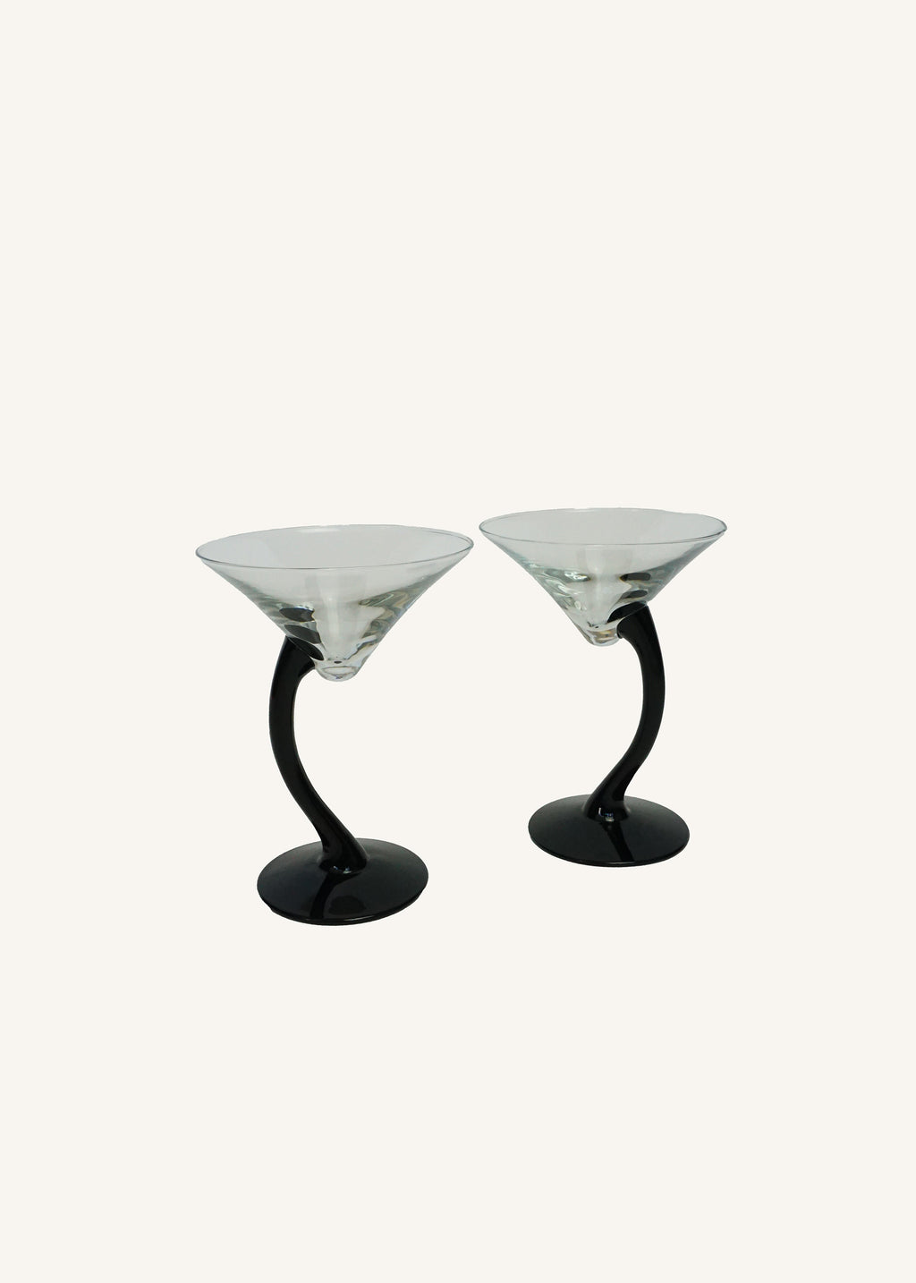 Black Stem Martini Glasses