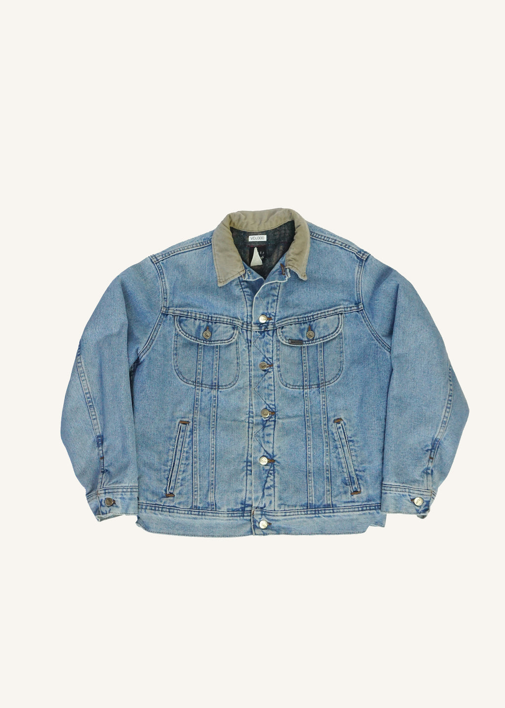 Fleece Lined Lee Trucker Jacket SZ Large