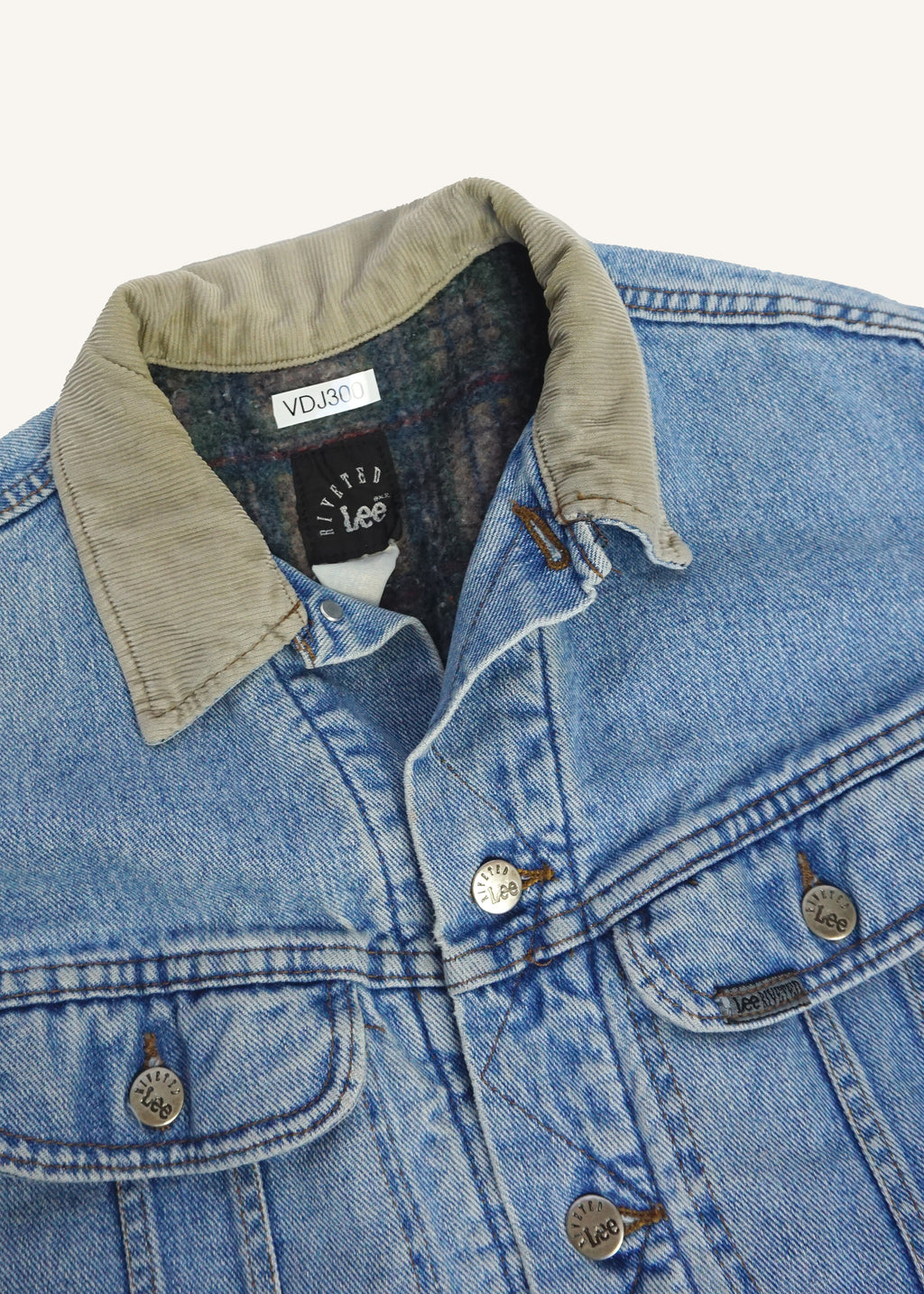 Fleece Lined Lee Trucker Jacket SZ Large