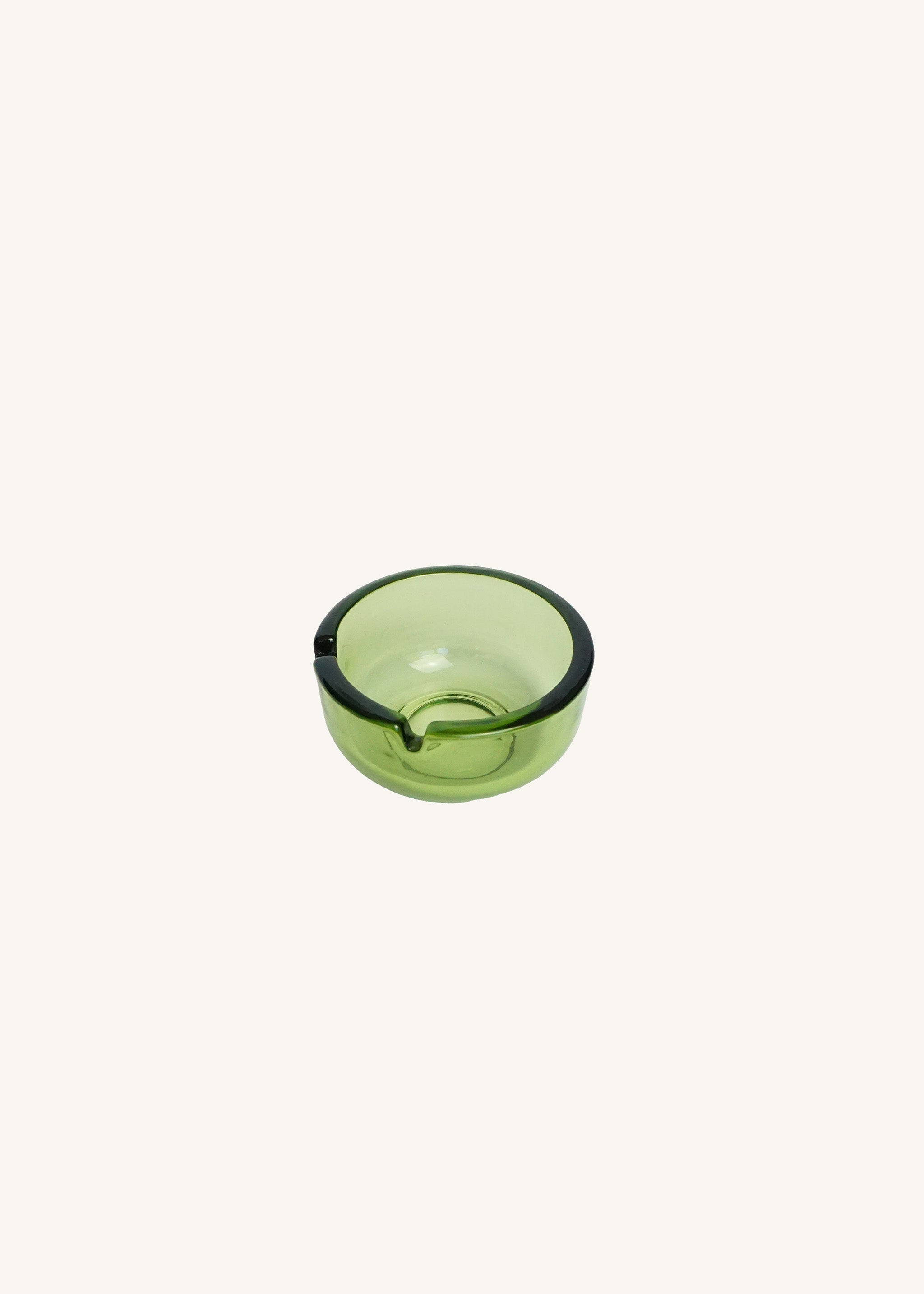 Round Green Glass Ashtray