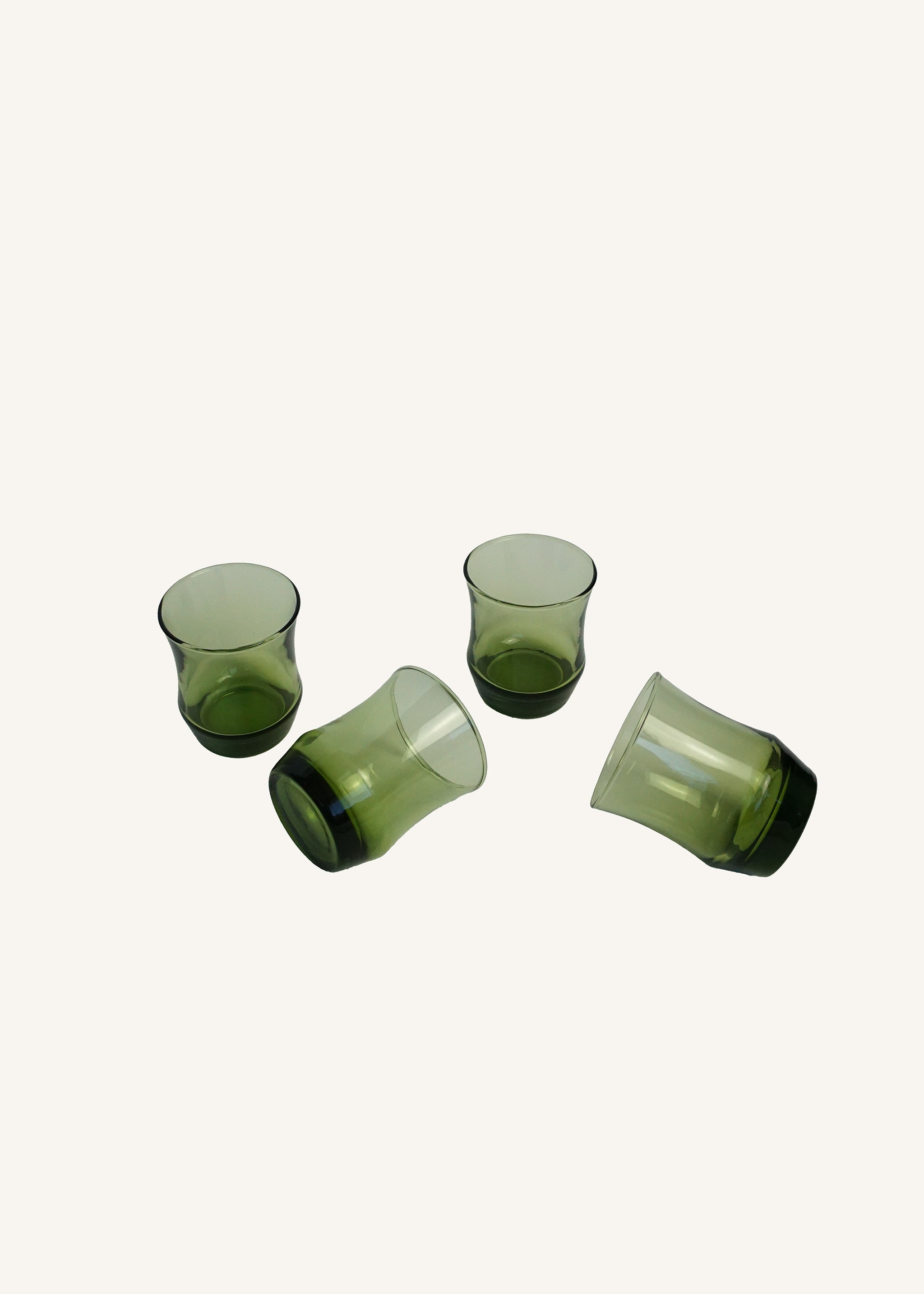 Green Tulip Glasses
