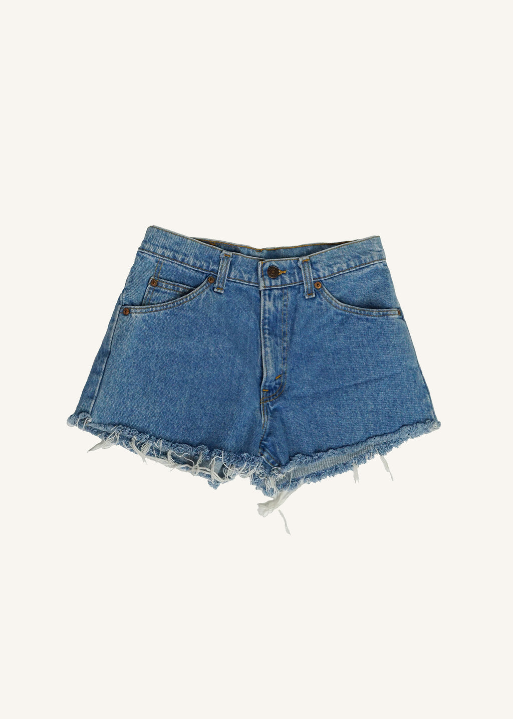 Levi's 550 Warm Medium Wash Cut Offs SZ 27