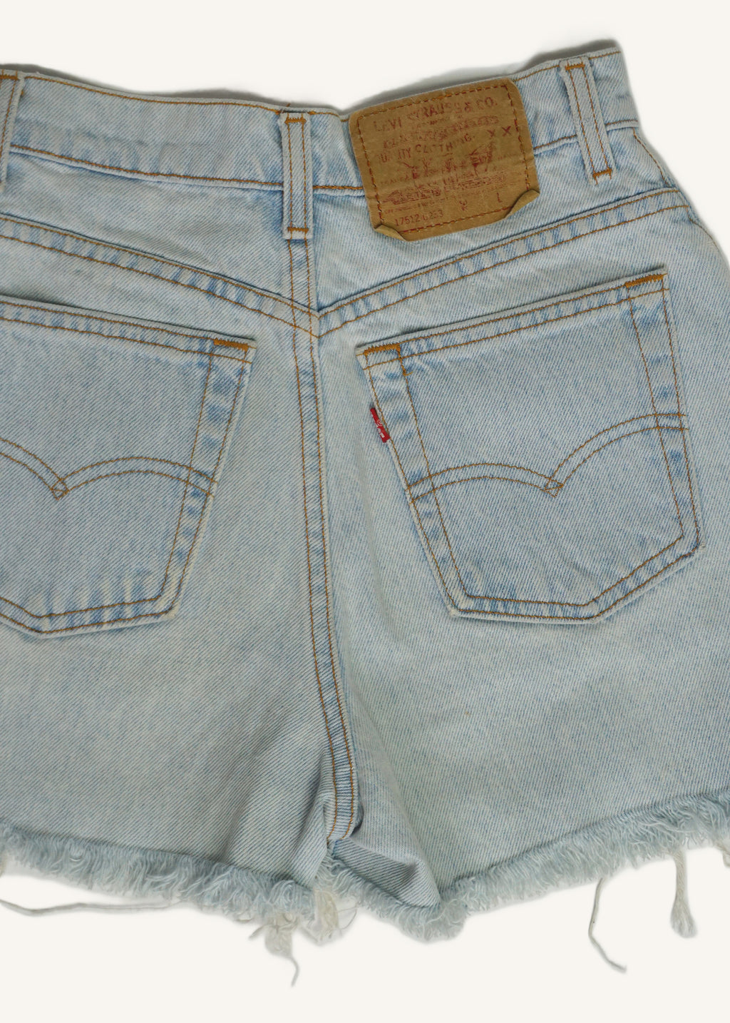 Levi's Light Wash High Waisted Cut Offs SZ 25