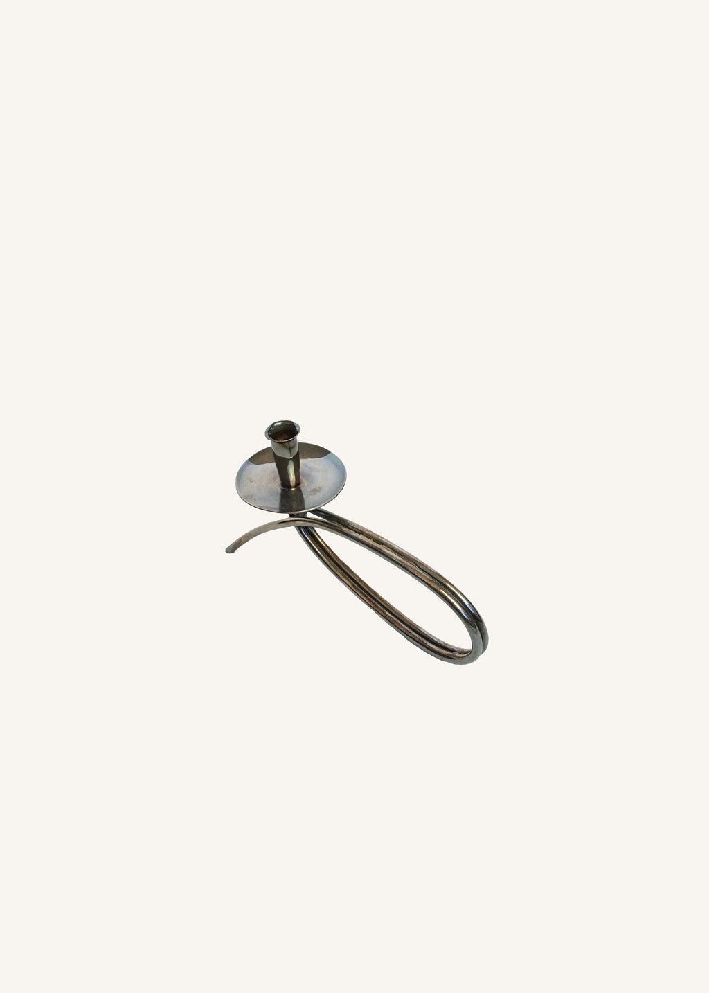 Silver NYSOLV Candle Stick Holder