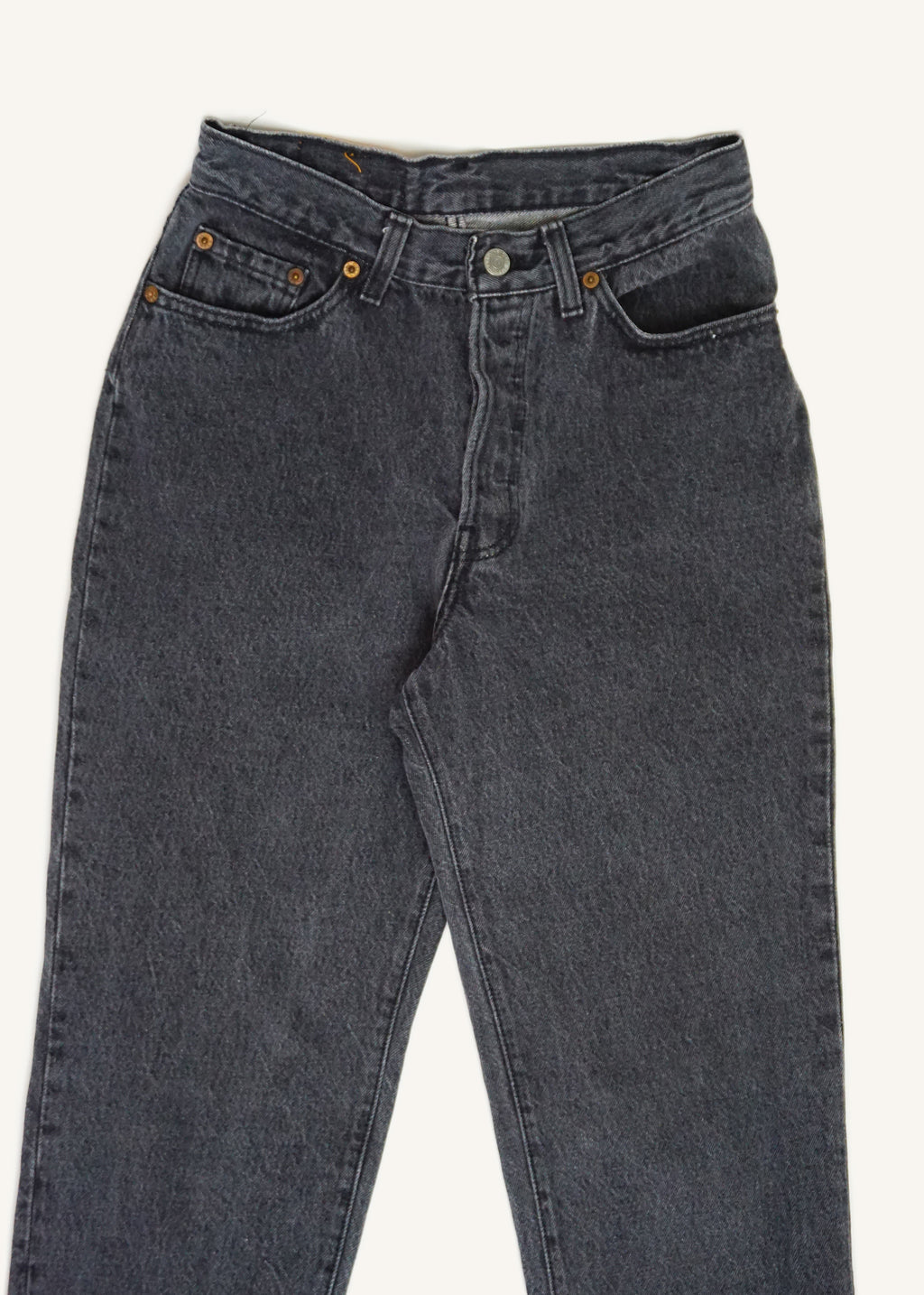 Washed Black Levi's High Waisted Jeans SZ 26