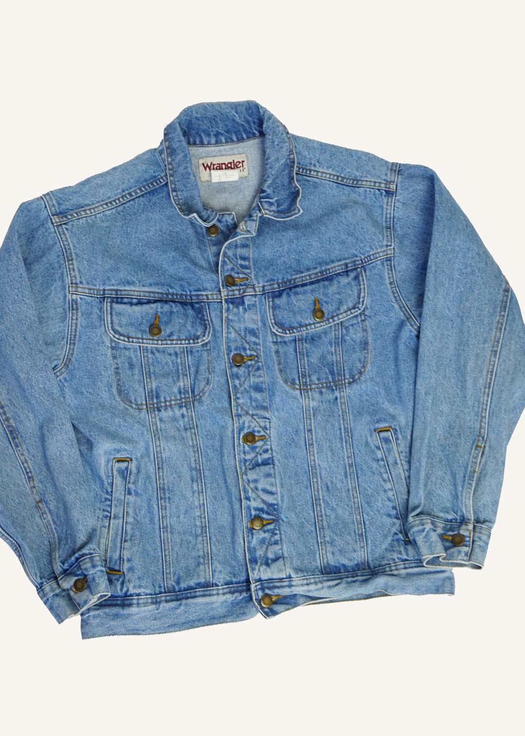 Wrangler Medium Wash Trucker Jacket SZ Medium