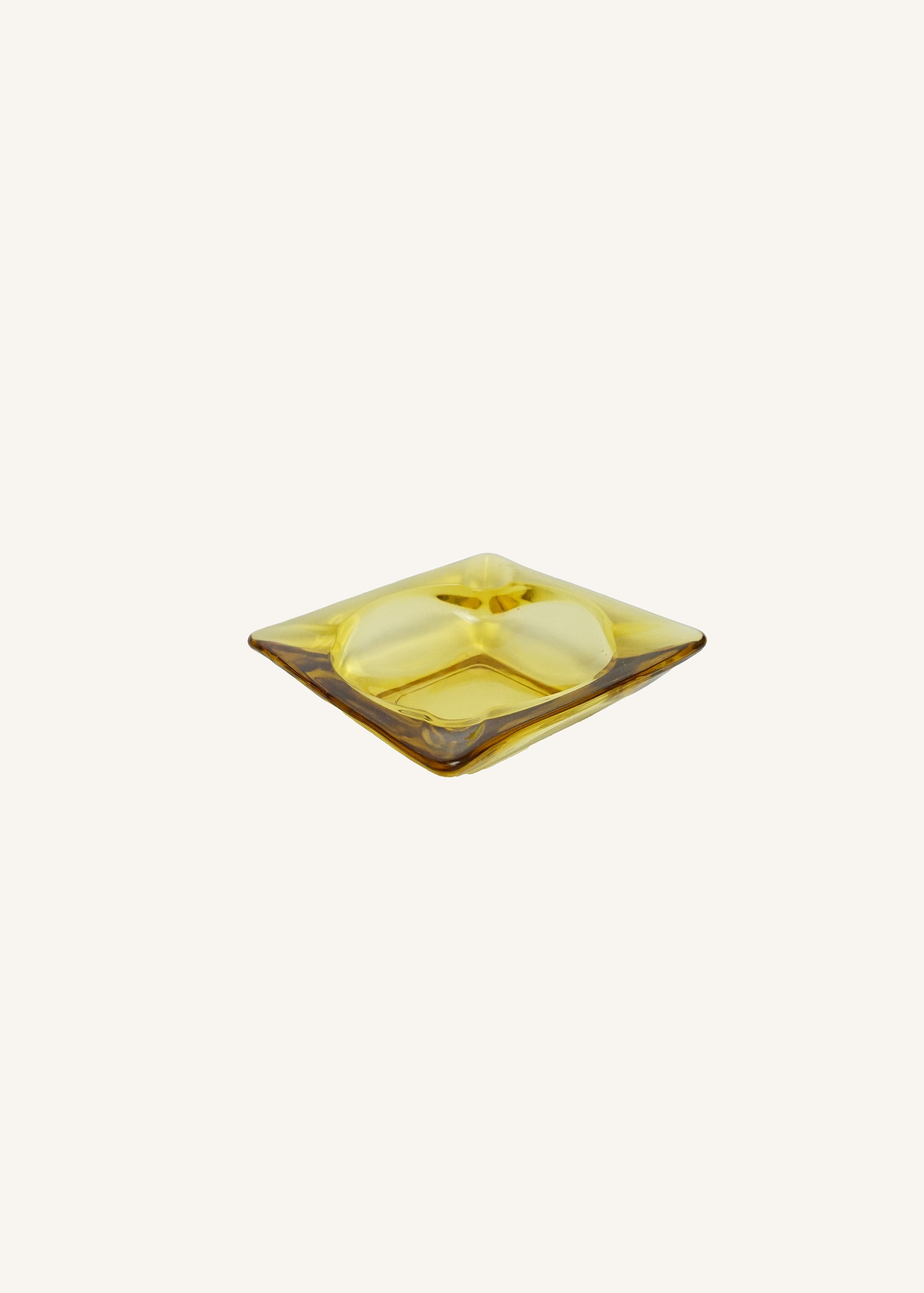 Yellow Glass Ashtray